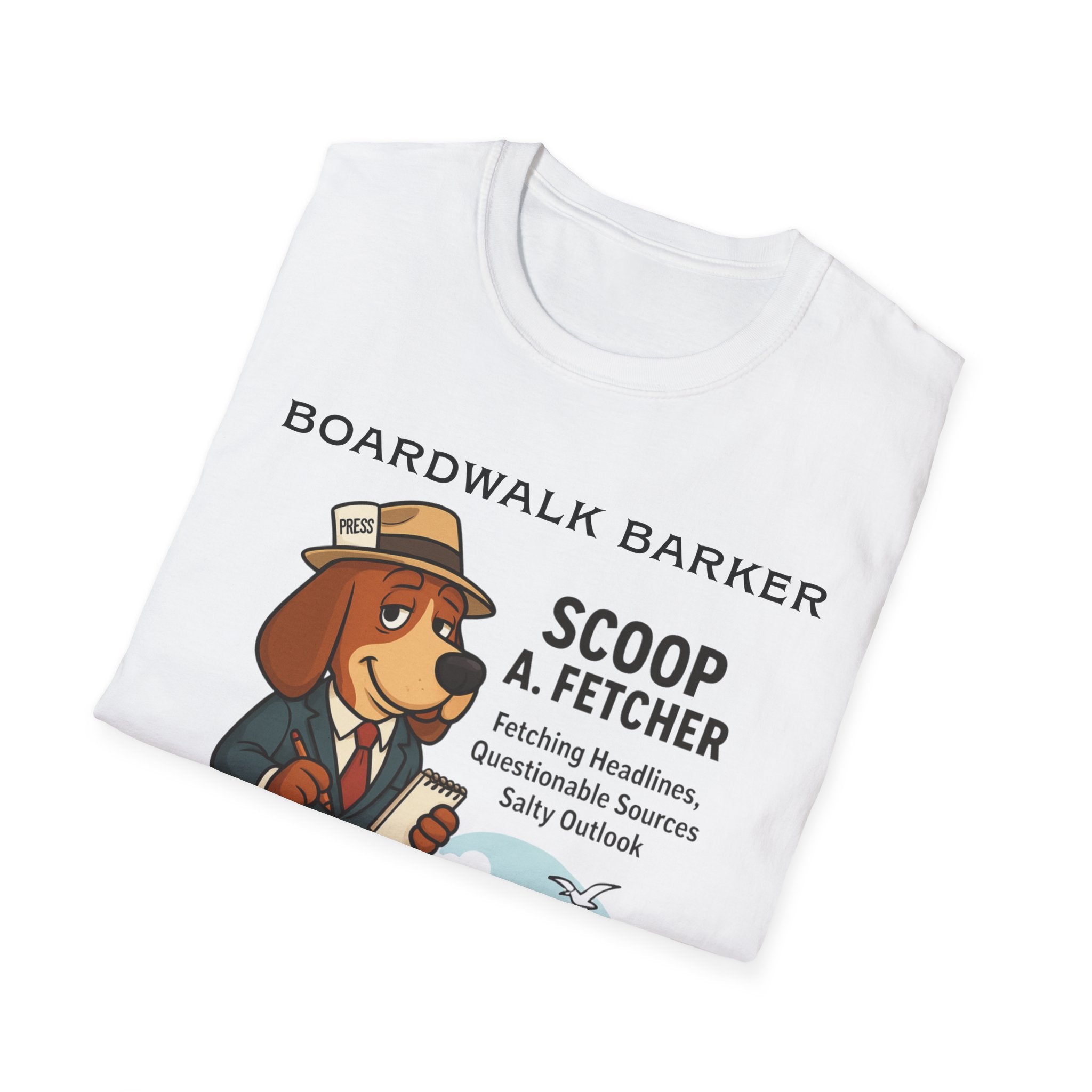 Boardwalk Barker “Scoop A. Fetcher” Tee – Rehoboth Beach Edition