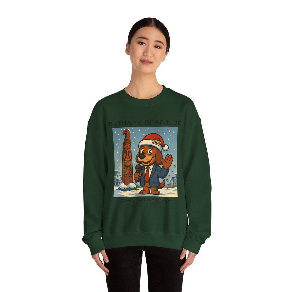 Boardwalk Barker Holiday Sweatshirt – Bethany Beach Edition