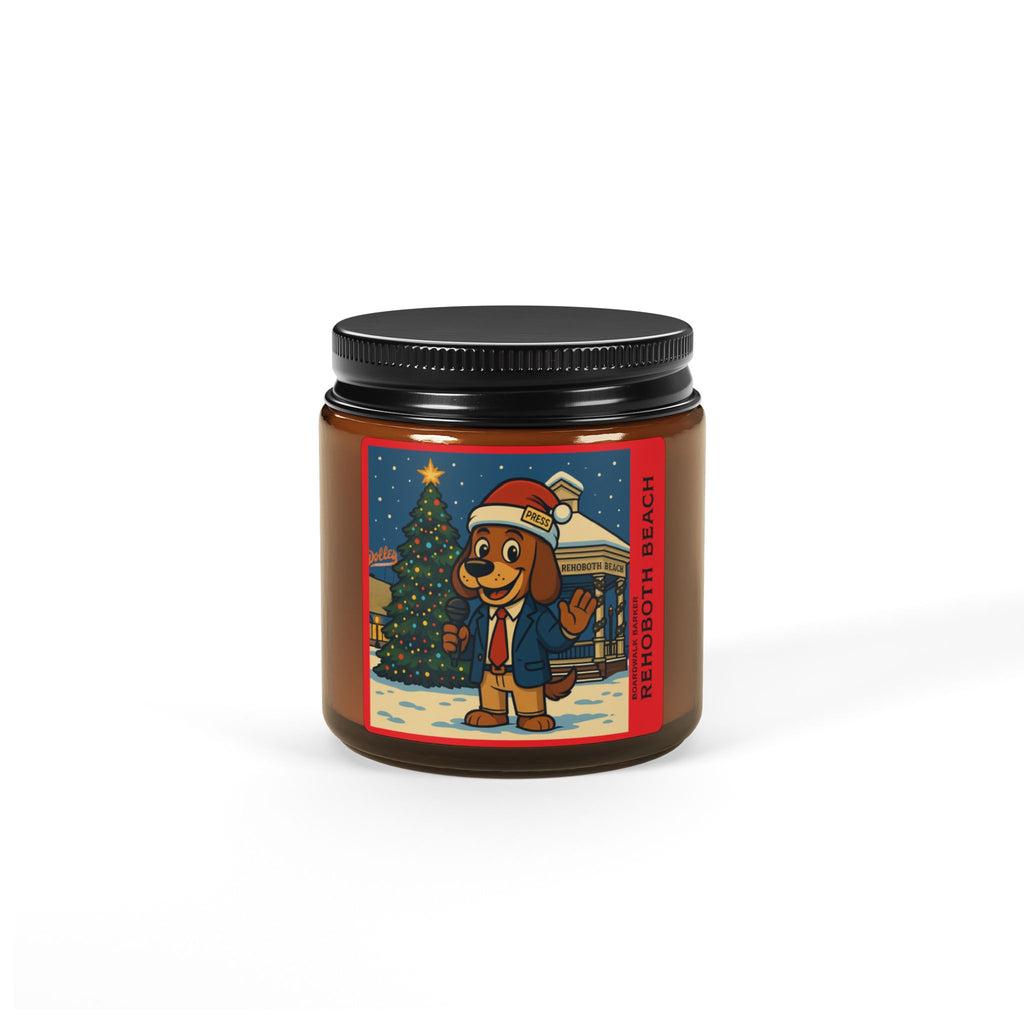 Boardwalk Barker Rehoboth Beach Holiday Candle – News Dog Edition