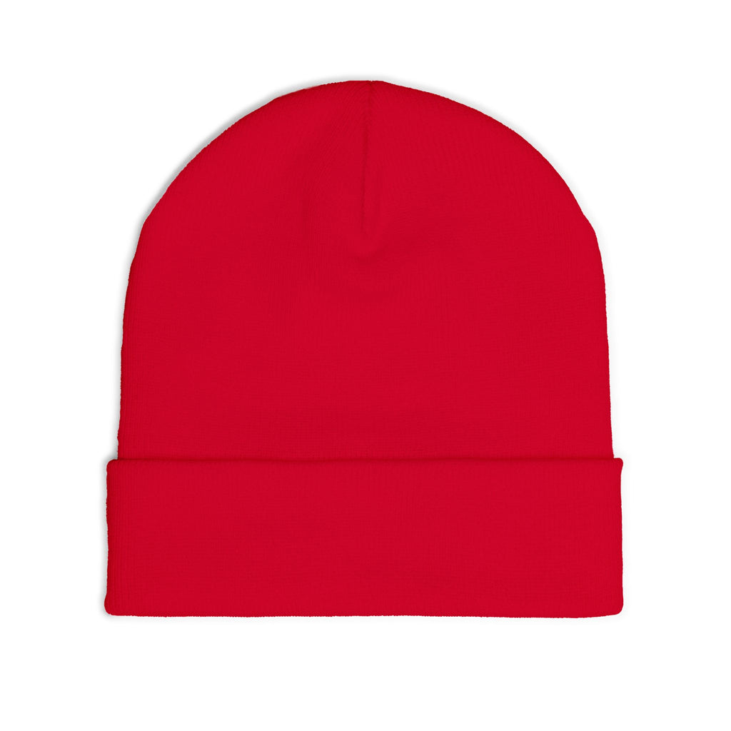 Boardwalk Barker embroidered knit beanie | dog logo cuff hat