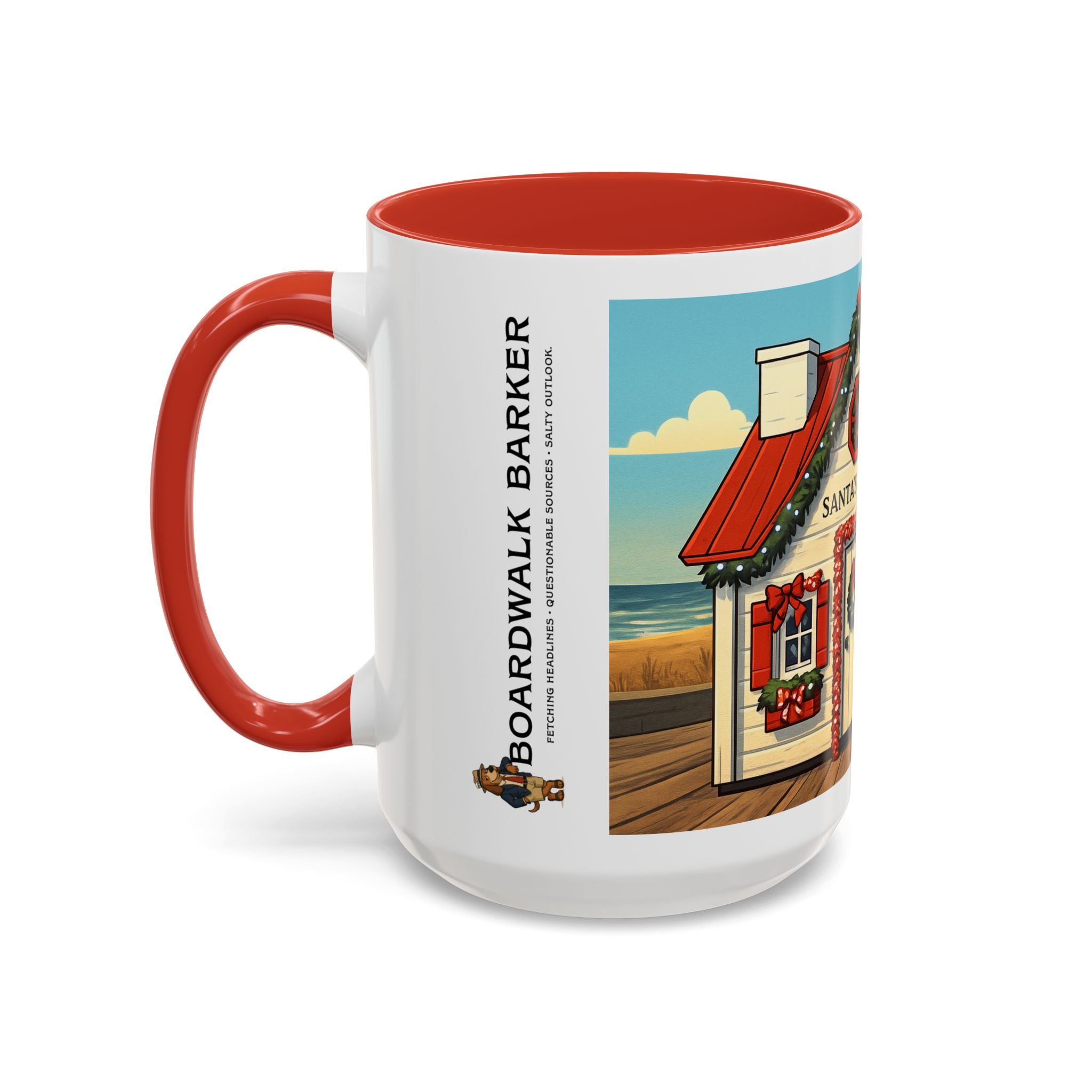 Boardwalk Barker “Santa’s House” Holiday Mug – Rehoboth Beach Edition