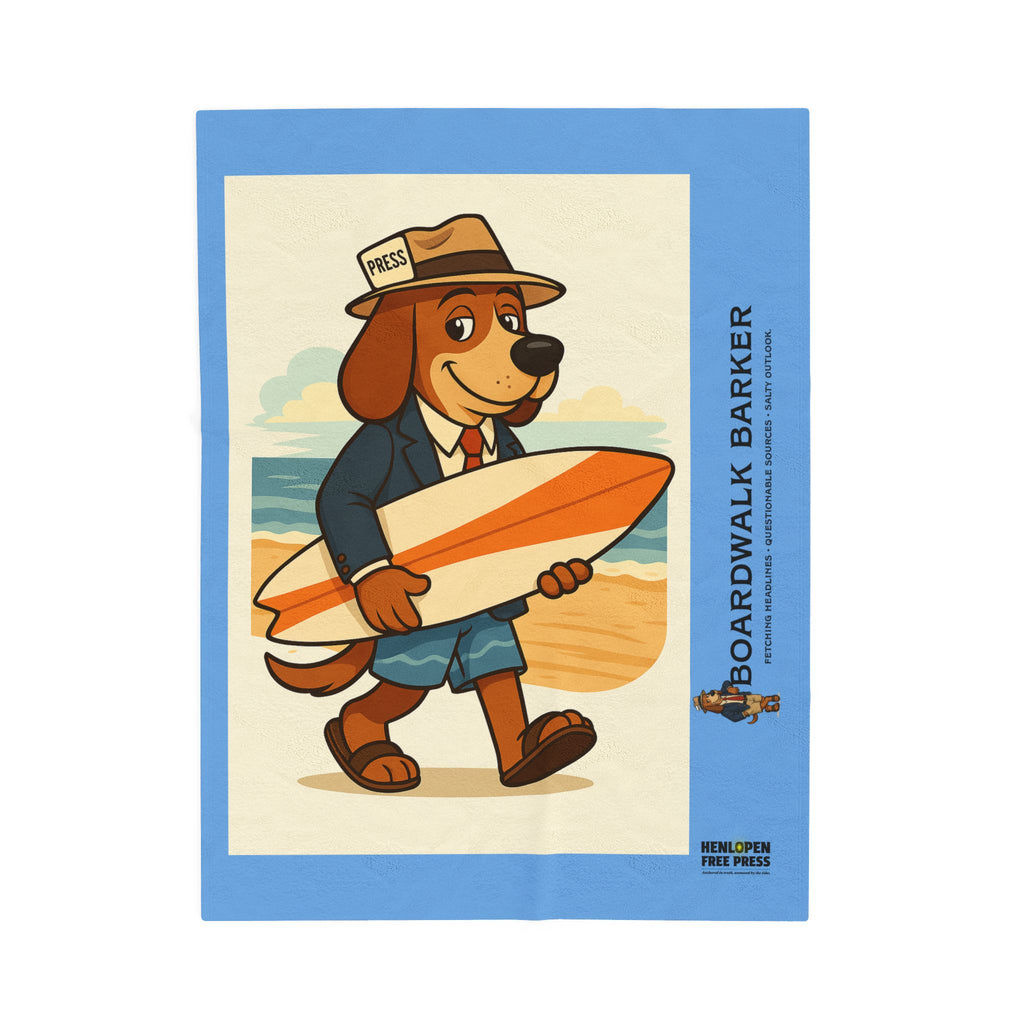 Boardwalk Barker Velveteen Plush Blanket – “Breaking Snooze” Edition