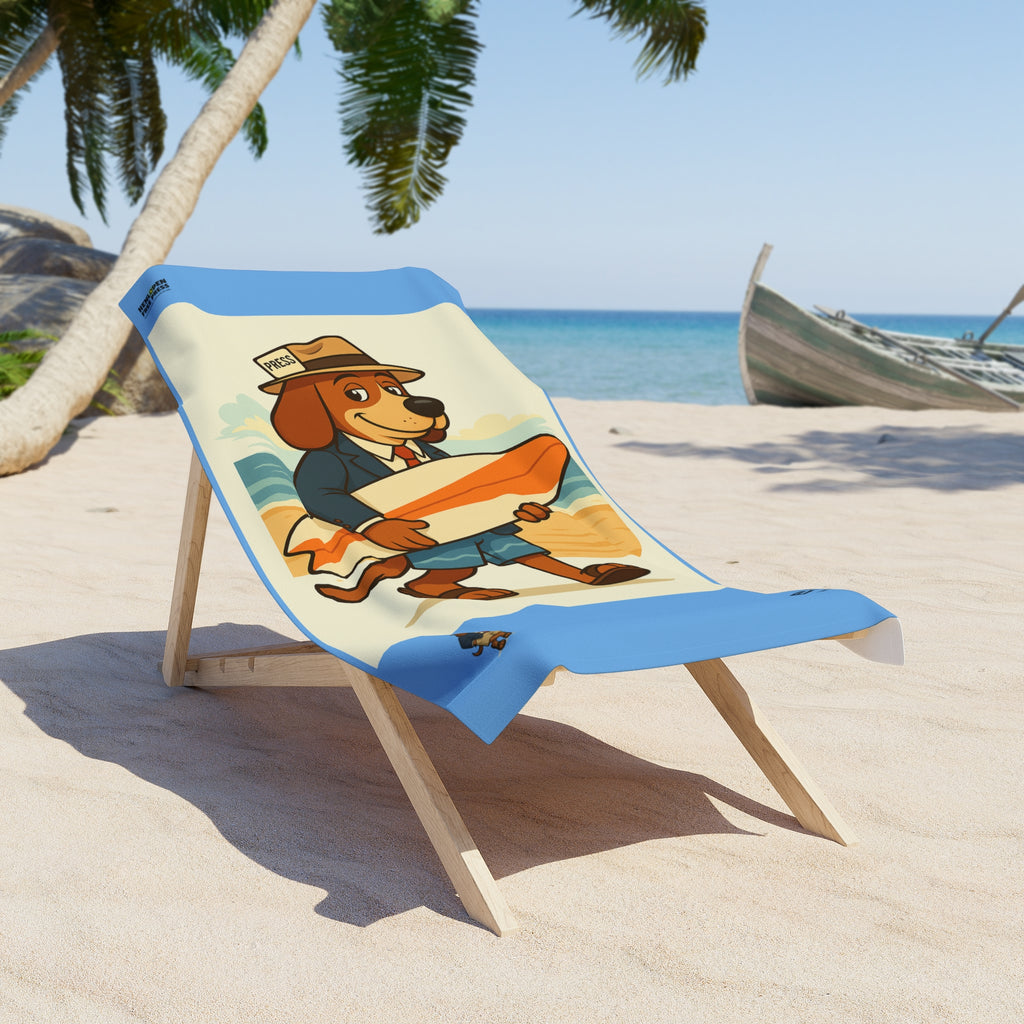 Boardwalk Barker Beach Towel – “Surf Report” Edition