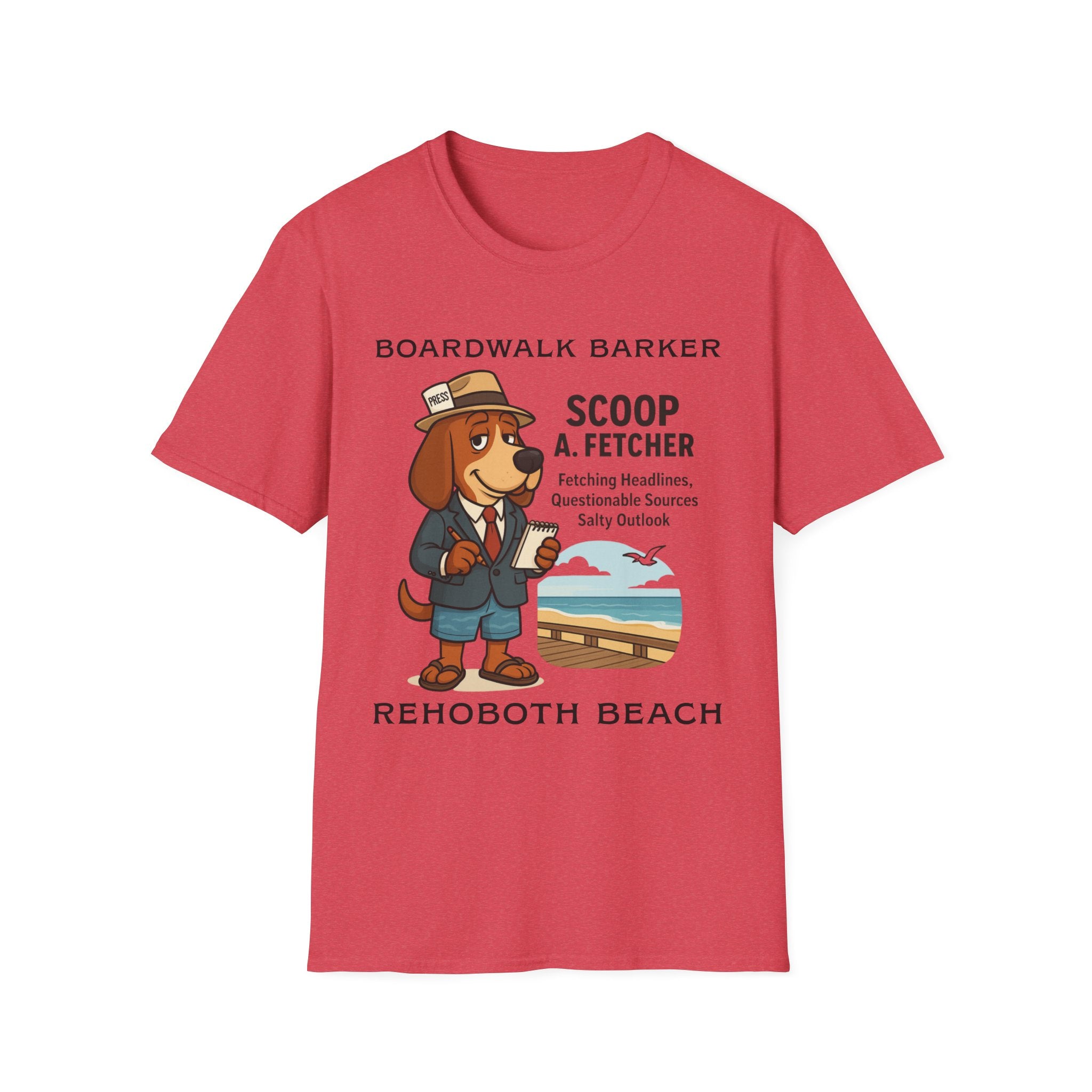 Boardwalk Barker “Scoop A. Fetcher” Tee – Rehoboth Beach Edition