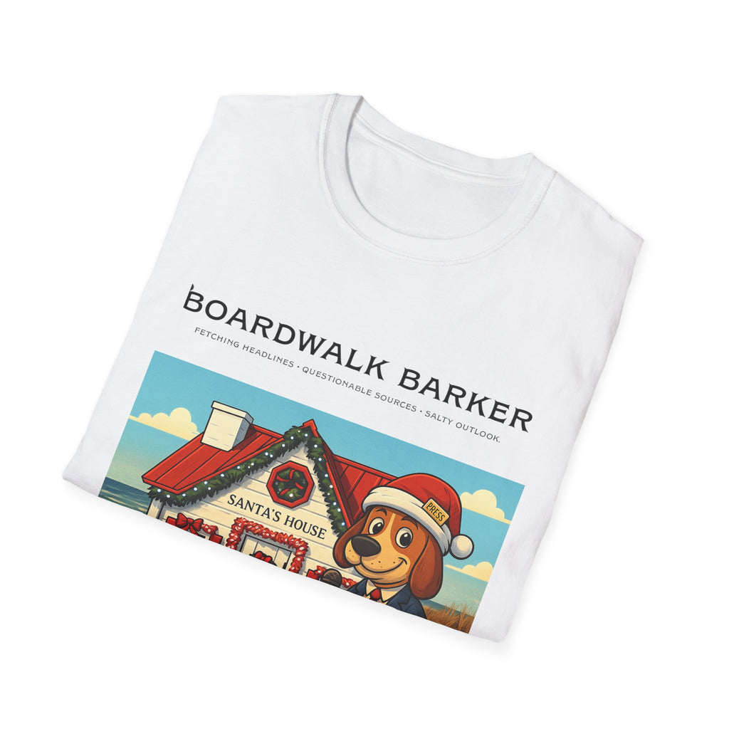 Boardwalk Barker “Santa’s House” Holiday Tee – Rehoboth Beach Edition