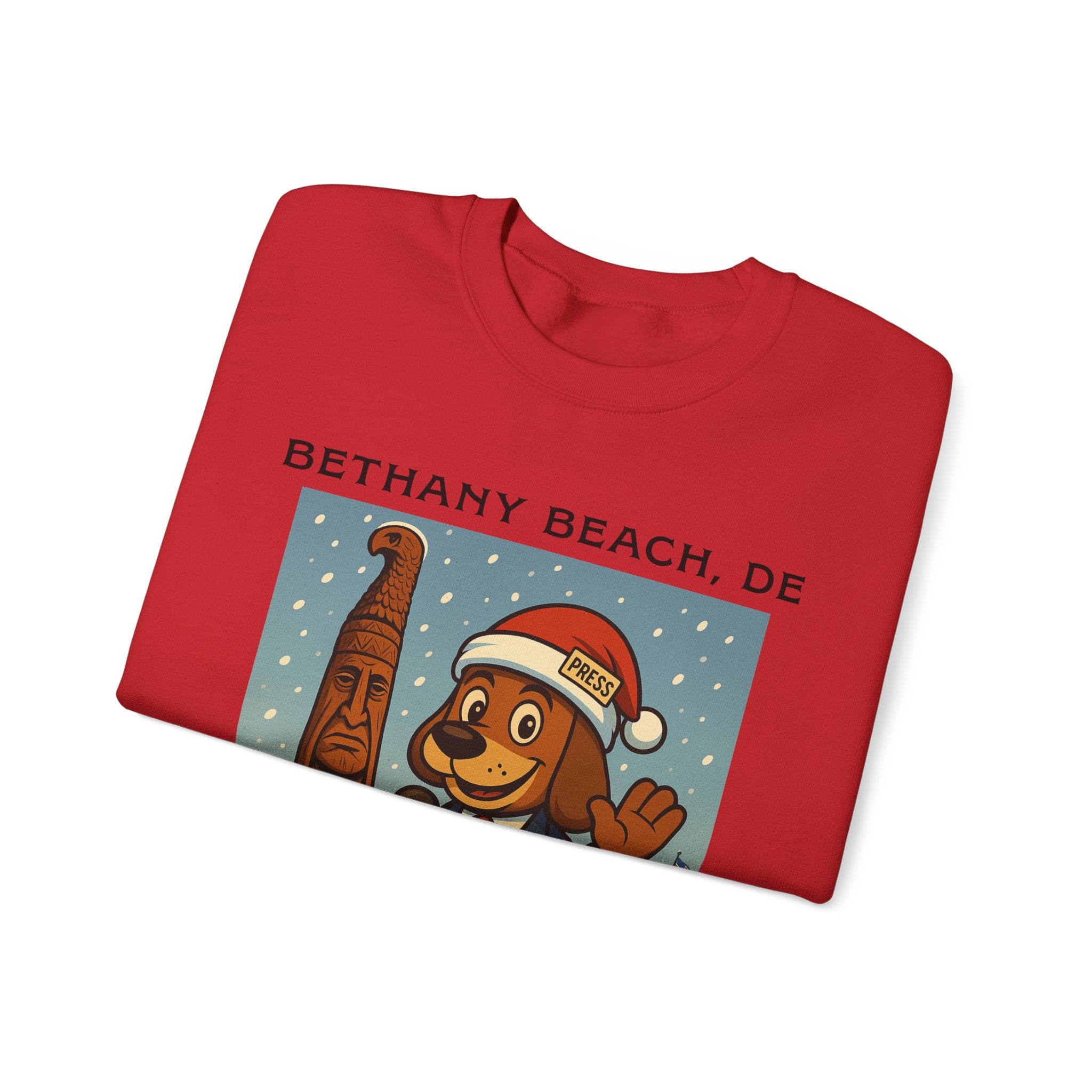Boardwalk Barker Holiday Sweatshirt – Bethany Beach Edition