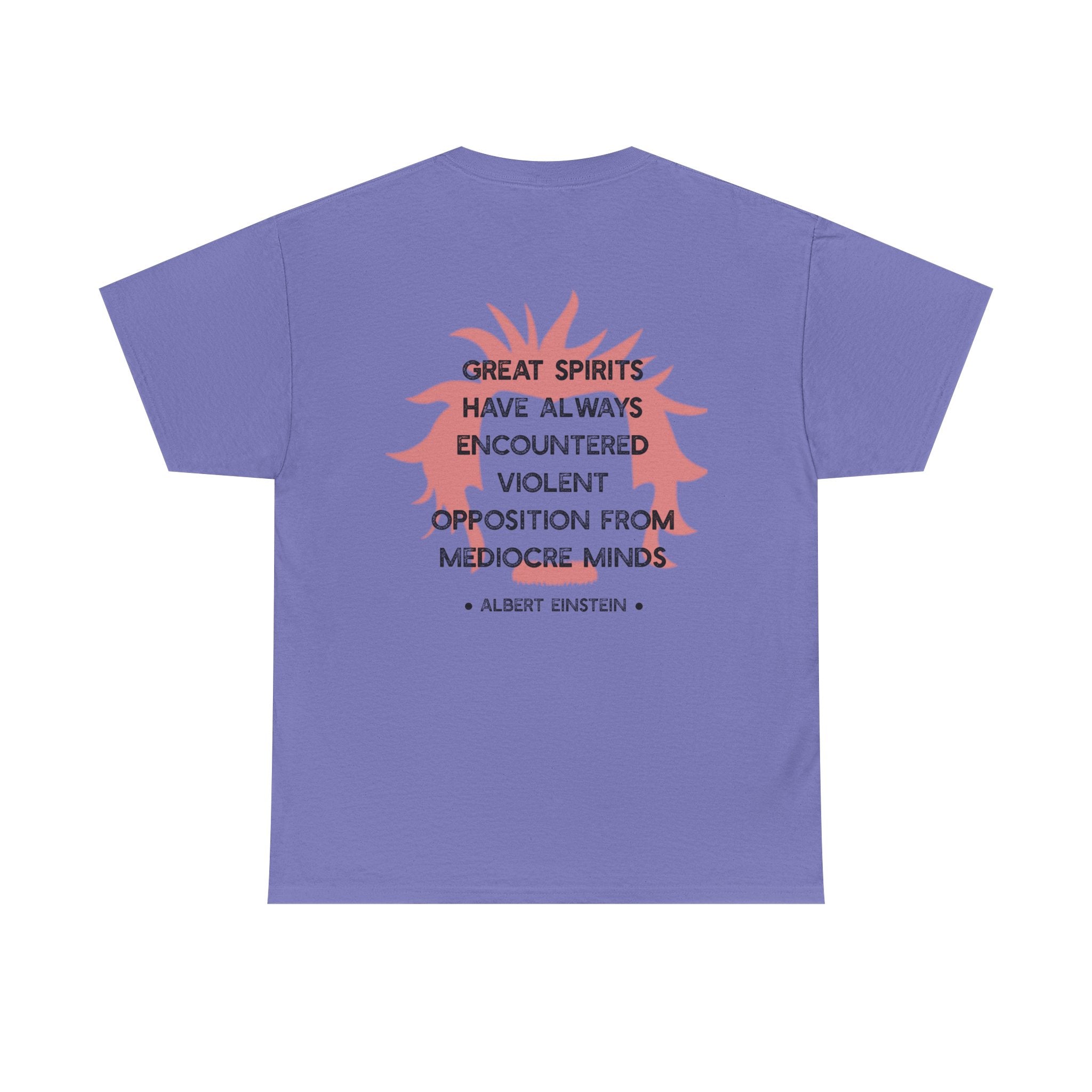 Albert Einstein quote tee | Great spirits have always encountered violent opposition