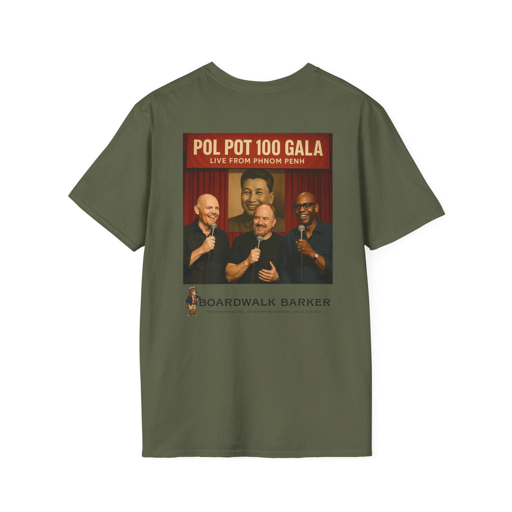 Boardwalk Barker “Holiday in Cambodia Comedy Gala” Tee
