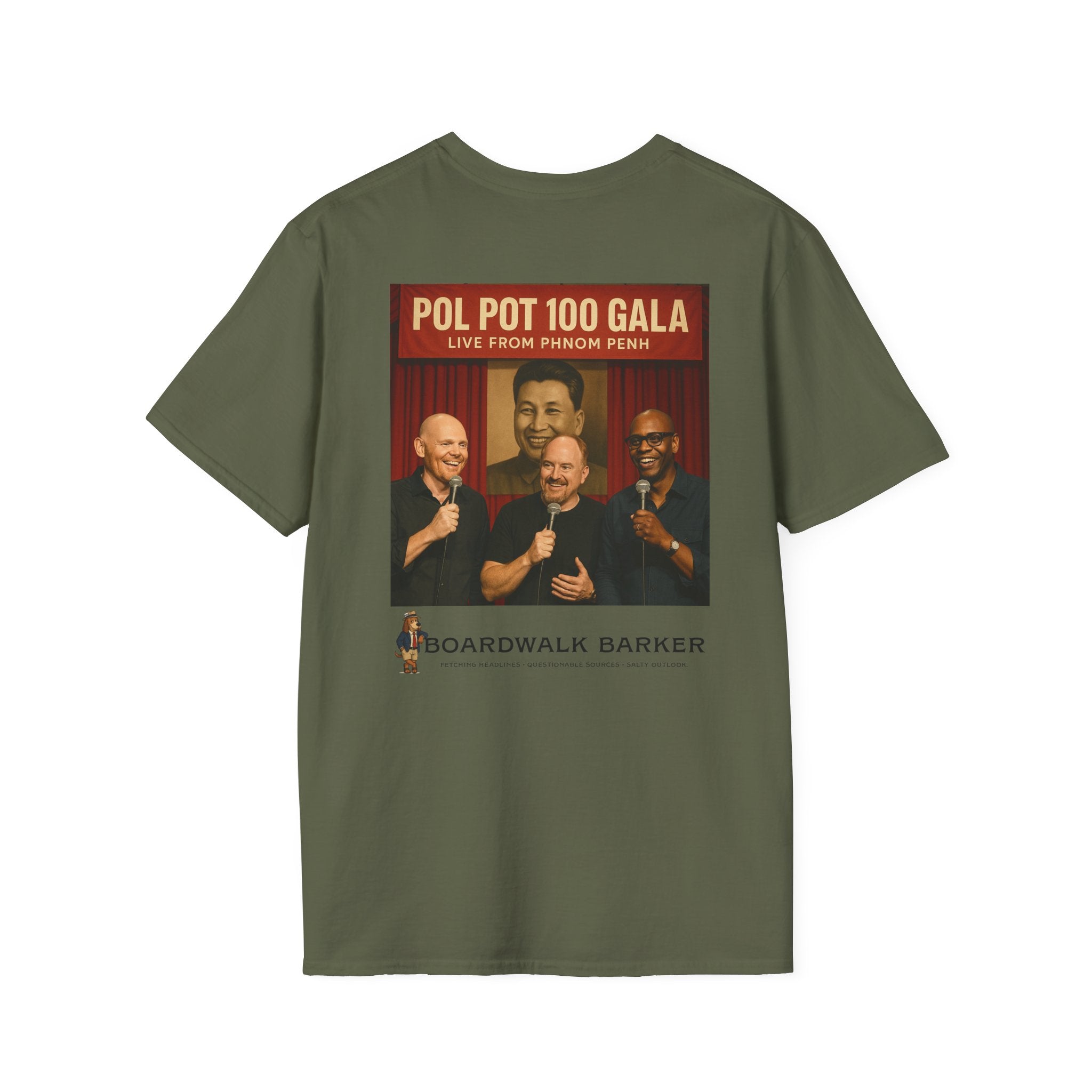 Boardwalk Barker “Holiday in Cambodia Comedy Gala” Tee