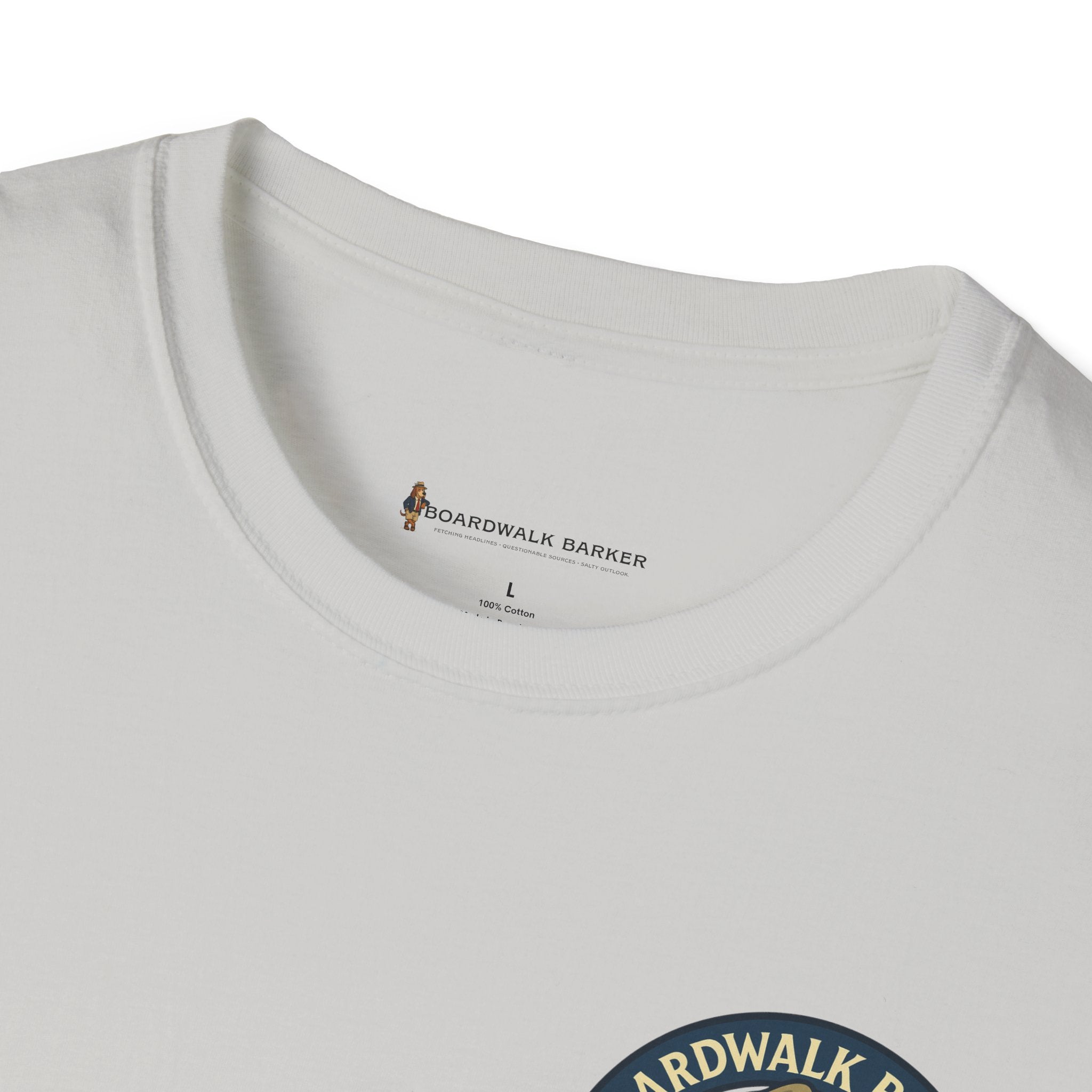 Boardwalk Barker “Local Racist” Tee Vintage Style, Fun Humor Tee, Casual Wear, Gift for Friends, Unique Statement Shirt