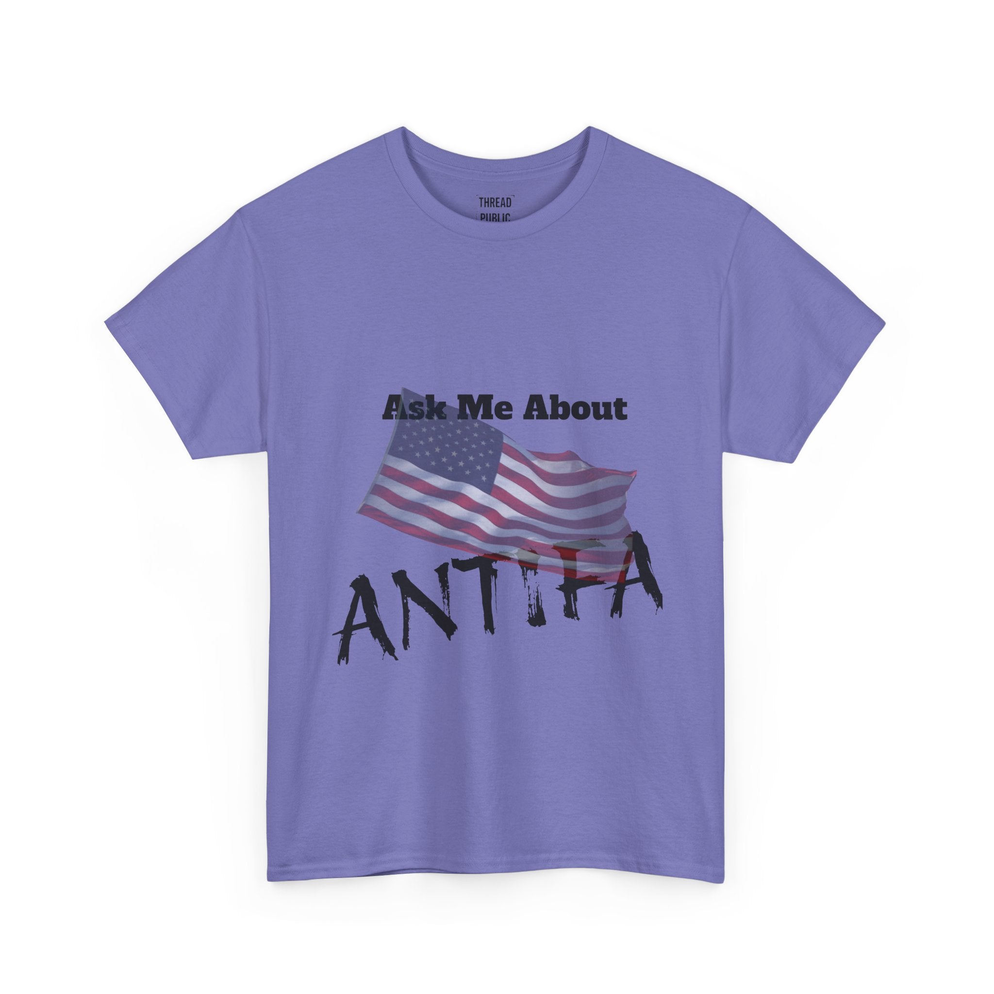 Ask Me About ANTIFA T-Shirt | Political Statement Tee