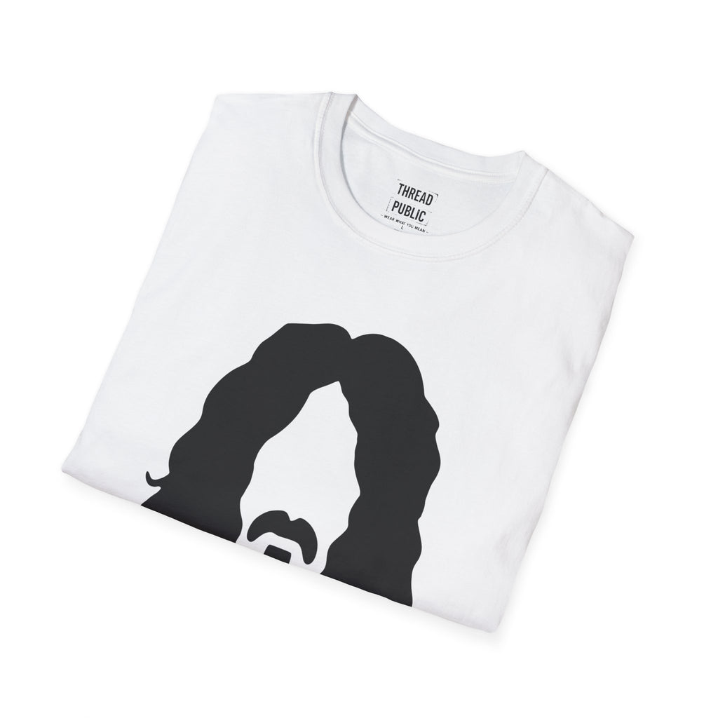 Frank Zappa Quote T-Shirt | Minimal Portrait, Back Typography