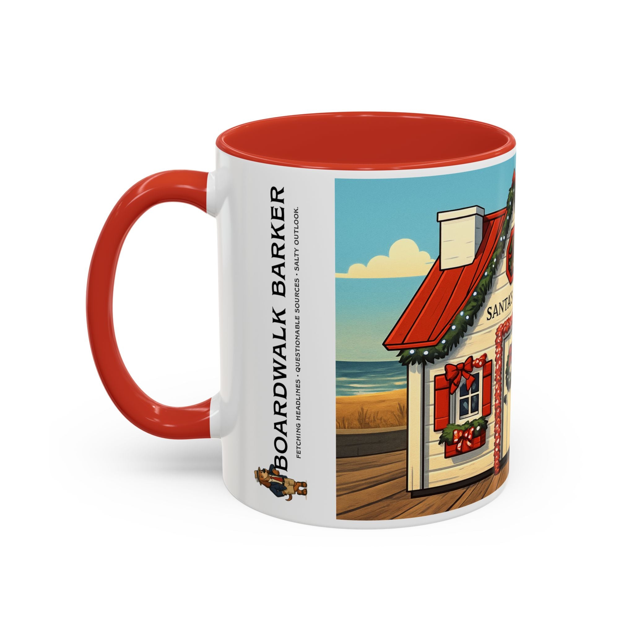 Boardwalk Barker “Santa’s House” Holiday Mug – Rehoboth Beach Edition