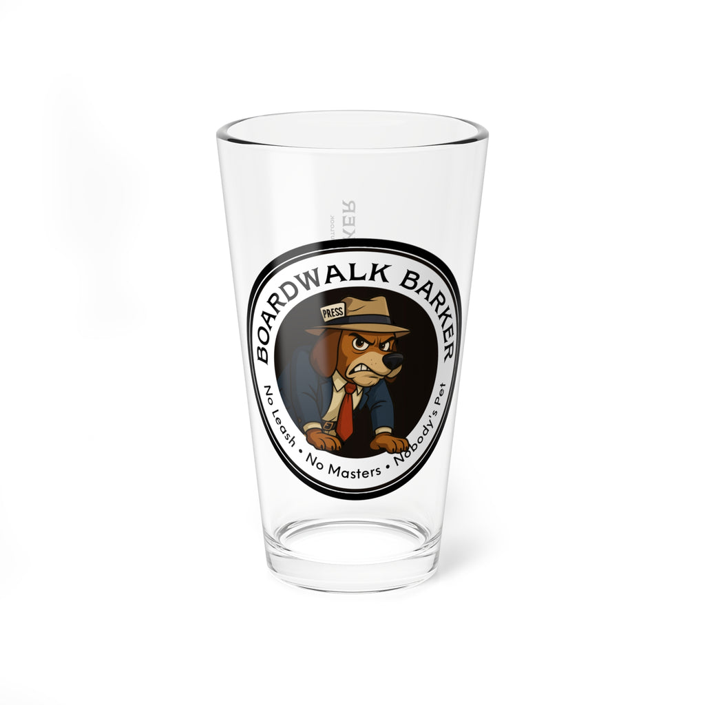 Boardwalk Barker Pint Glass – "Nobody's Pet" Edition