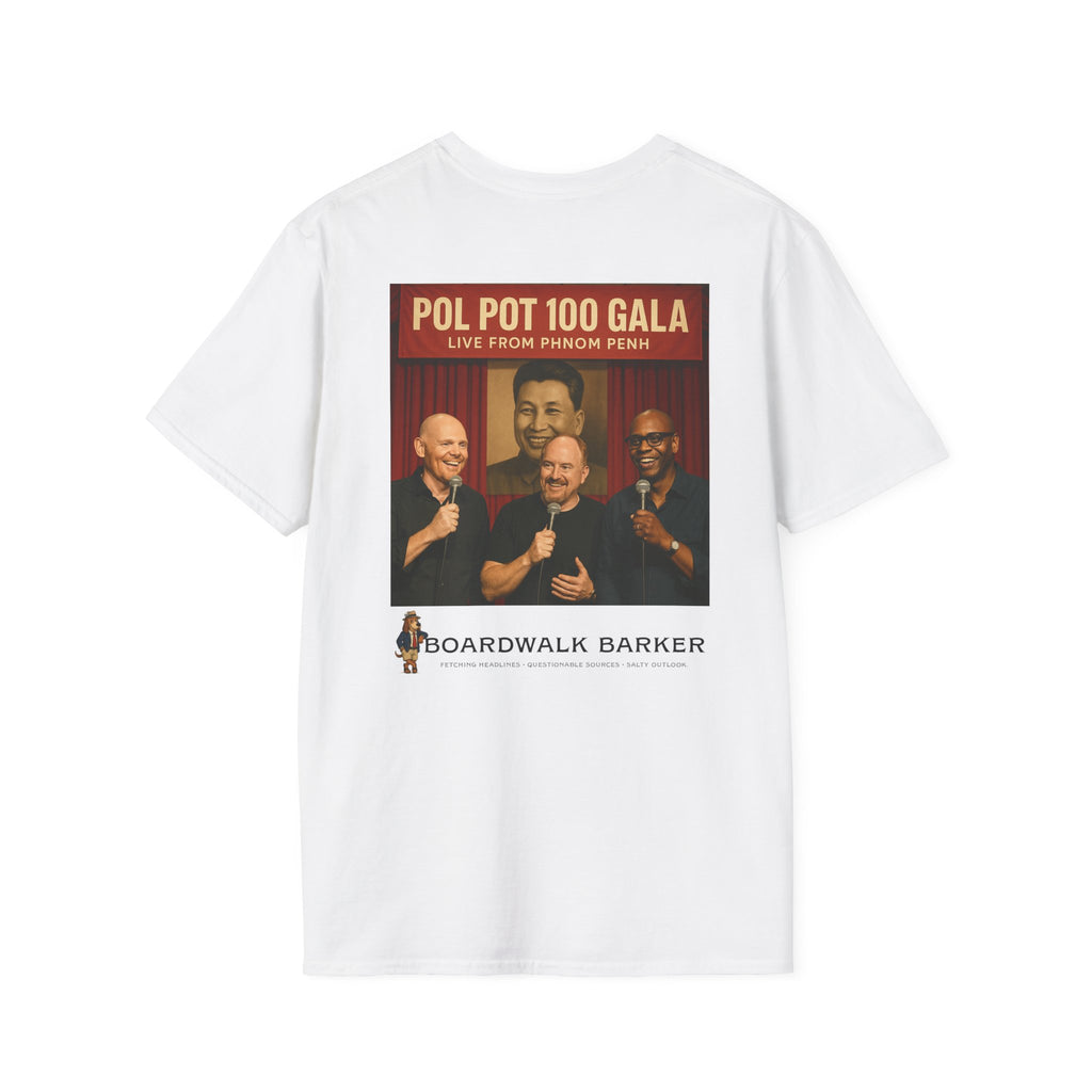 Boardwalk Barker “Holiday in Cambodia Comedy Gala” Tee