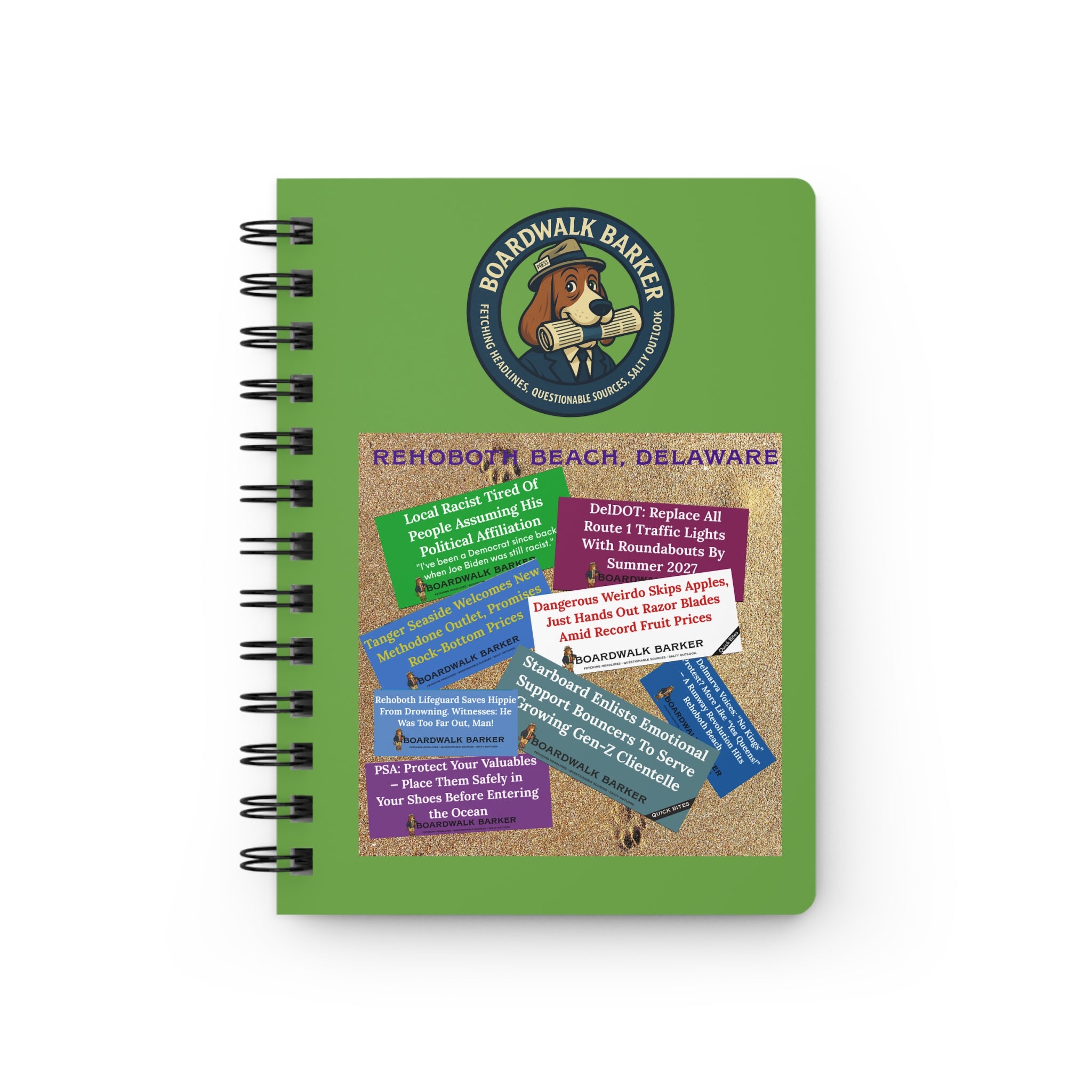 Boardwalk Barker “Headlines Board” Spiral Notebook