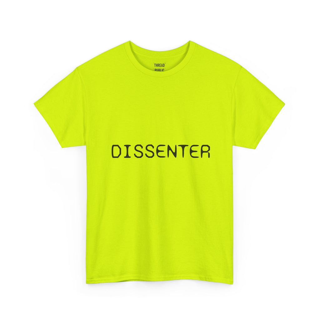 DISSENTER T-Shirt | Minimal Text Tee, Bold Statement Shirt