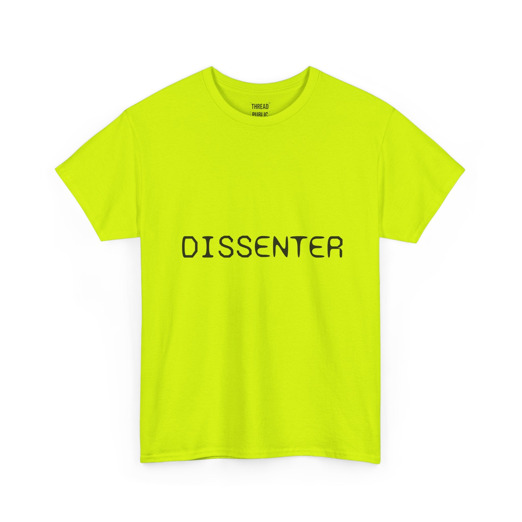 DISSENTER T-Shirt | Minimal Text Tee, Bold Statement Shirt