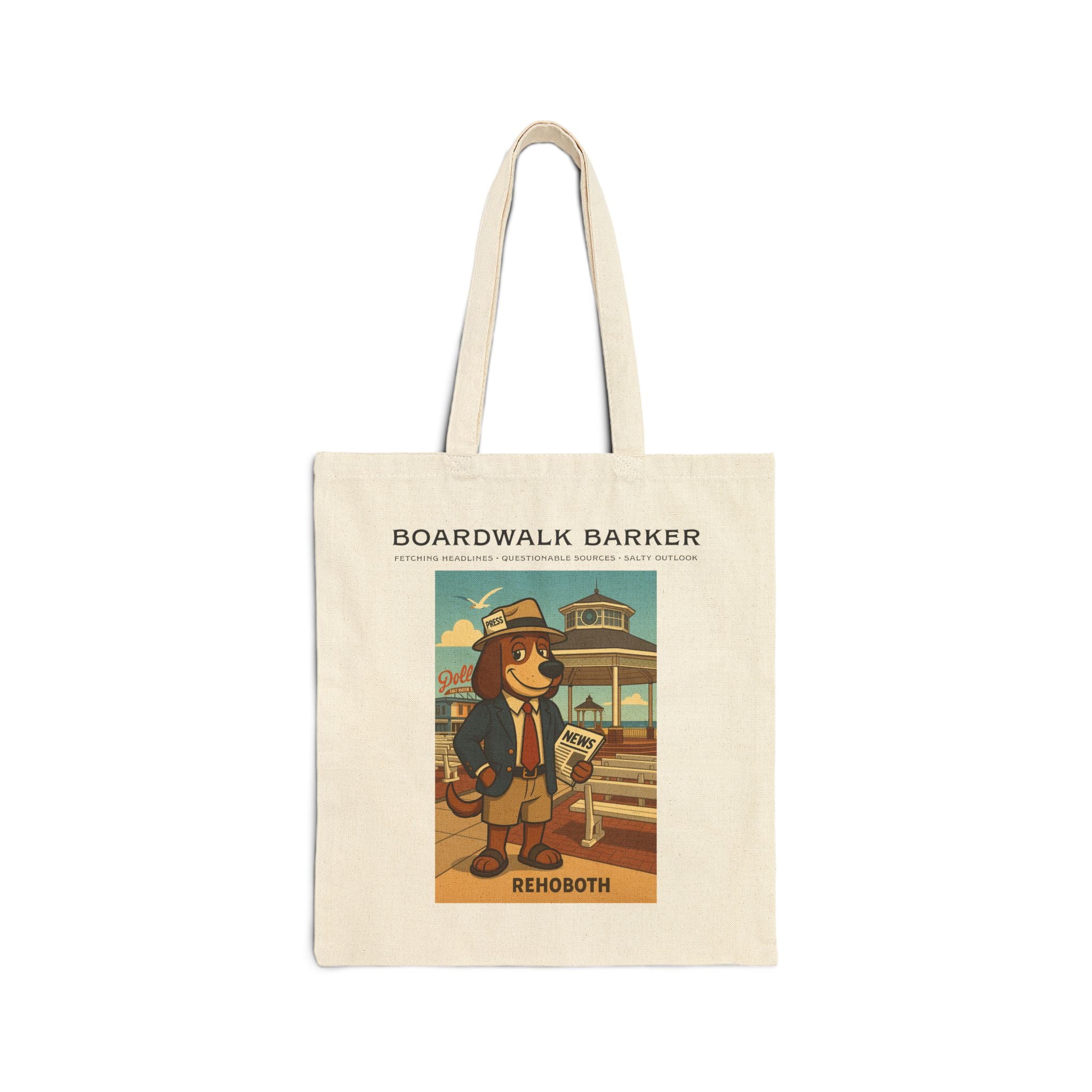 Rehoboth Boardwalk Cotton Canvas Tote Bag
