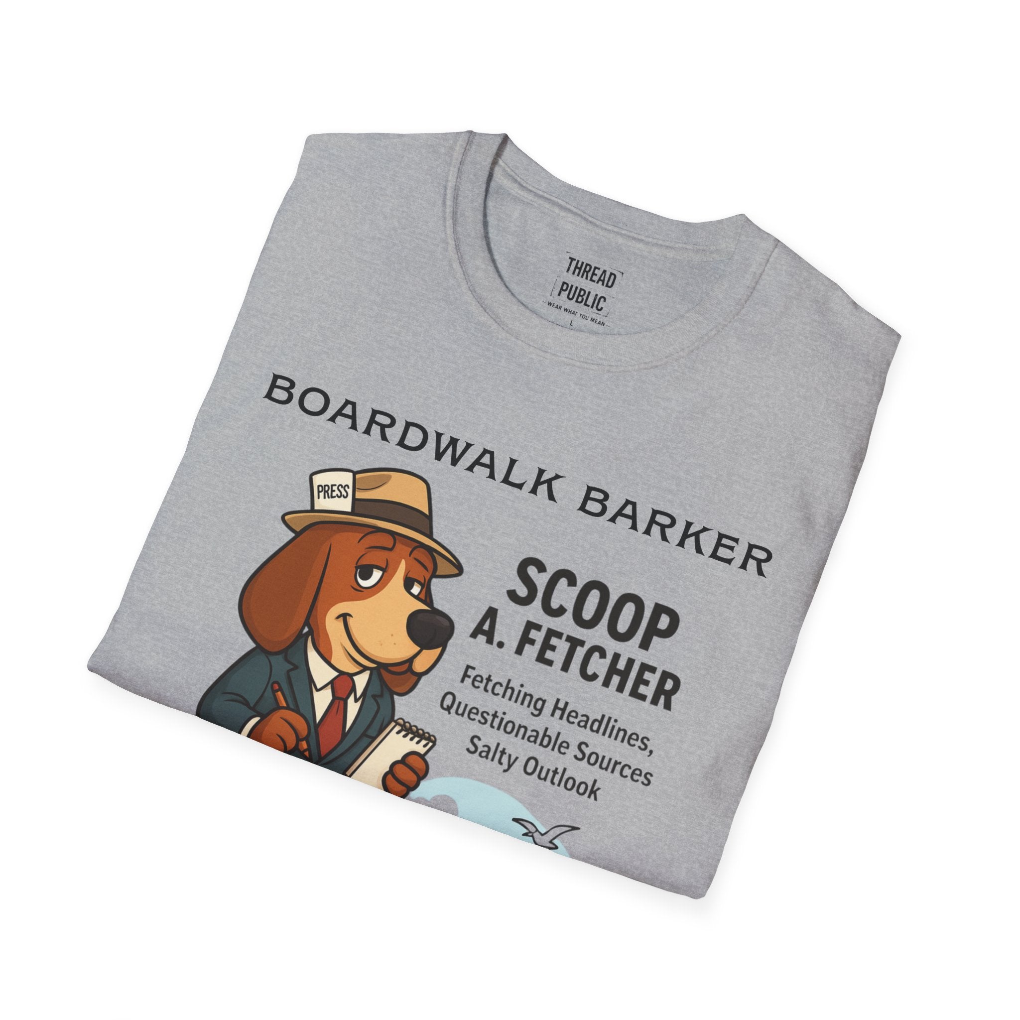 Boardwalk Barker “Scoop A. Fetcher” Tee – Rehoboth Beach Edition