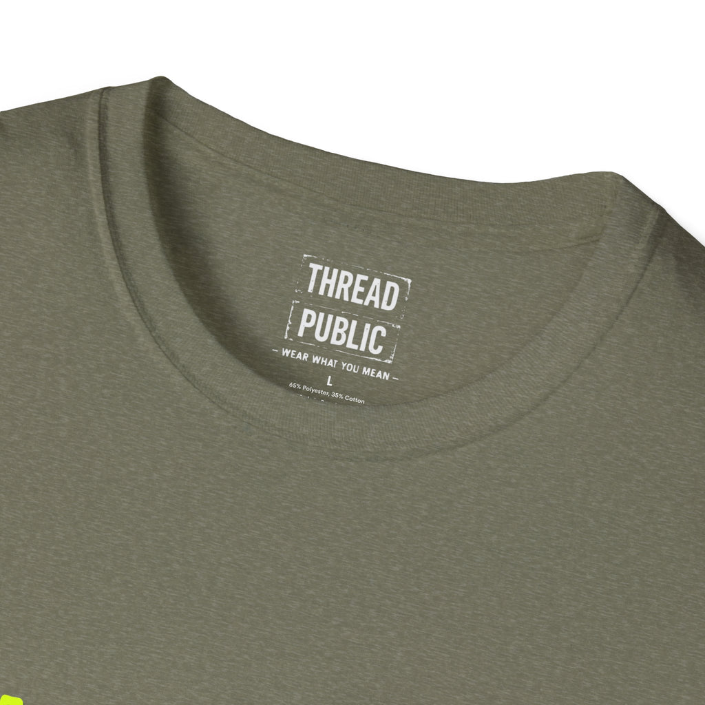 Jimi Quote T-Shirt | Retro Guitar Portrait, Yellow Text