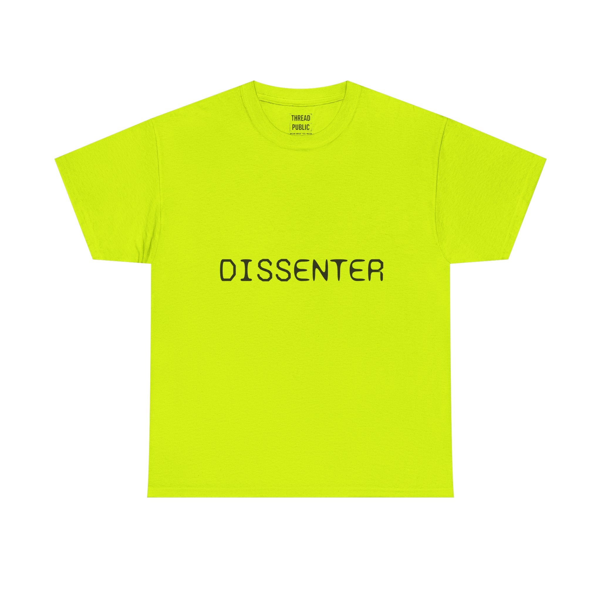DISSENTER T-Shirt | Minimal Text Tee, Bold Statement Shirt