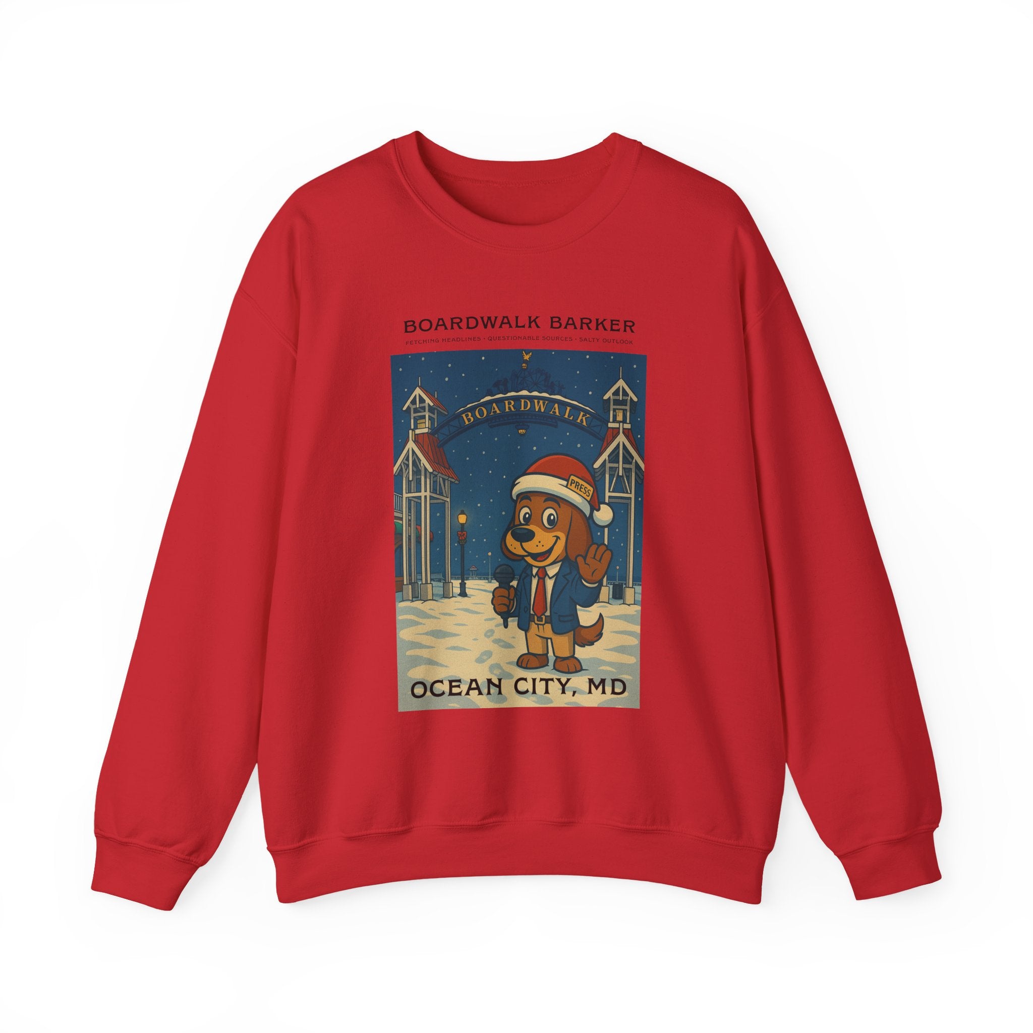Boardwalk Barker Holiday Sweatshirt – Ocean City Edition
