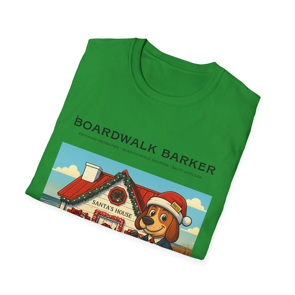 Boardwalk Barker “Santa’s House” Holiday Tee – Rehoboth Beach Edition