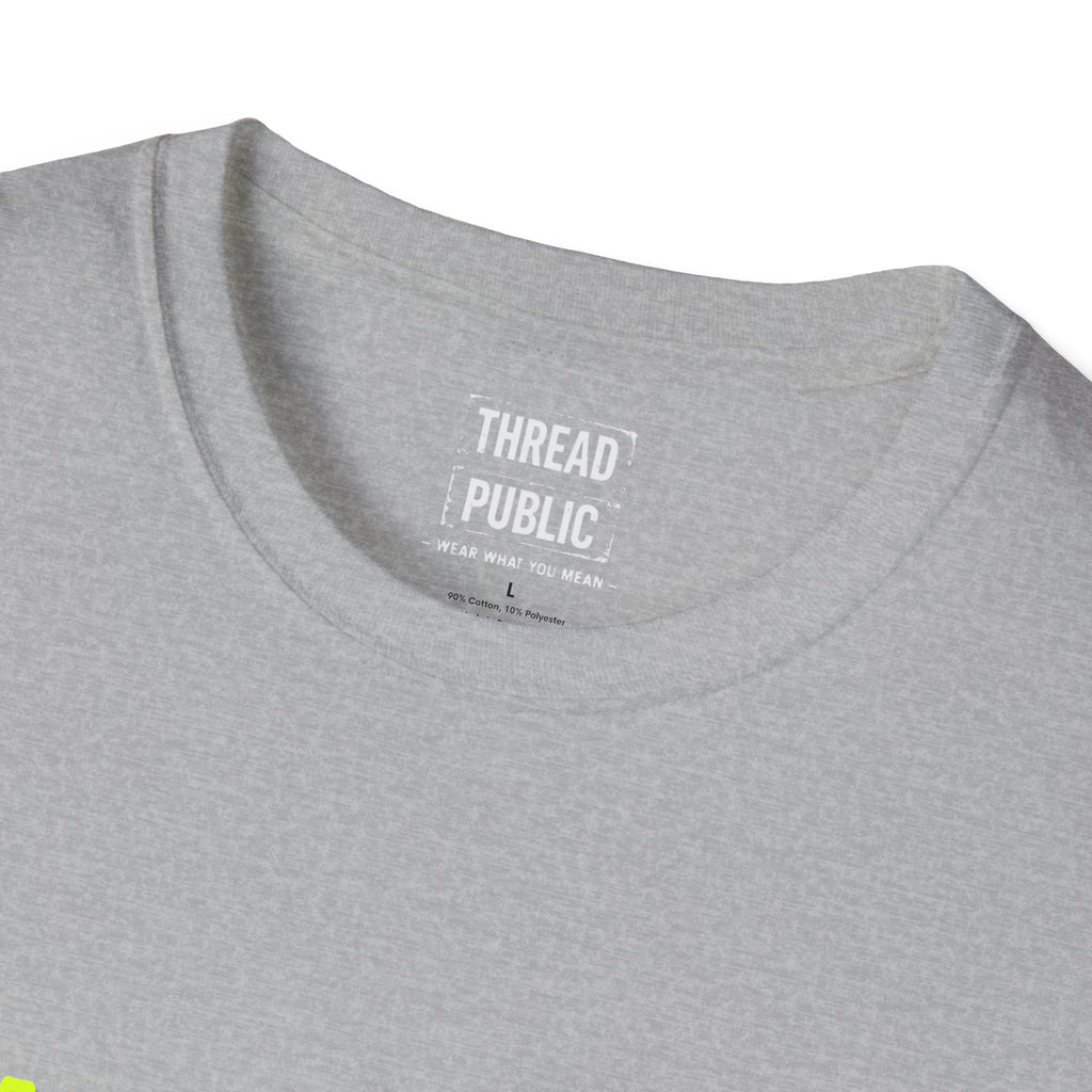 Jimi Quote T-Shirt | Retro Guitar Portrait, Yellow Text