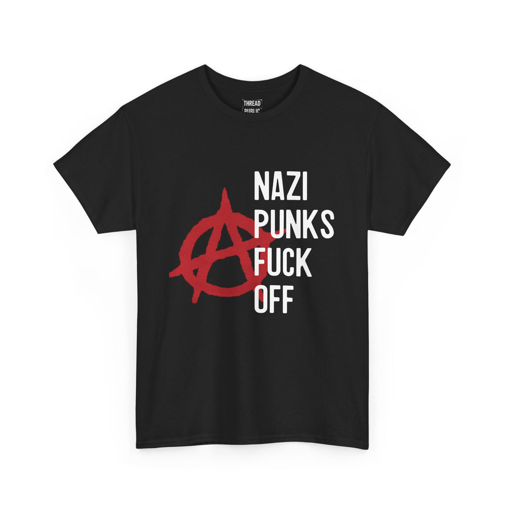 Anarchy Symbol with "Nazi Punks F*** Off" Tee | Punk Protest Shirt
