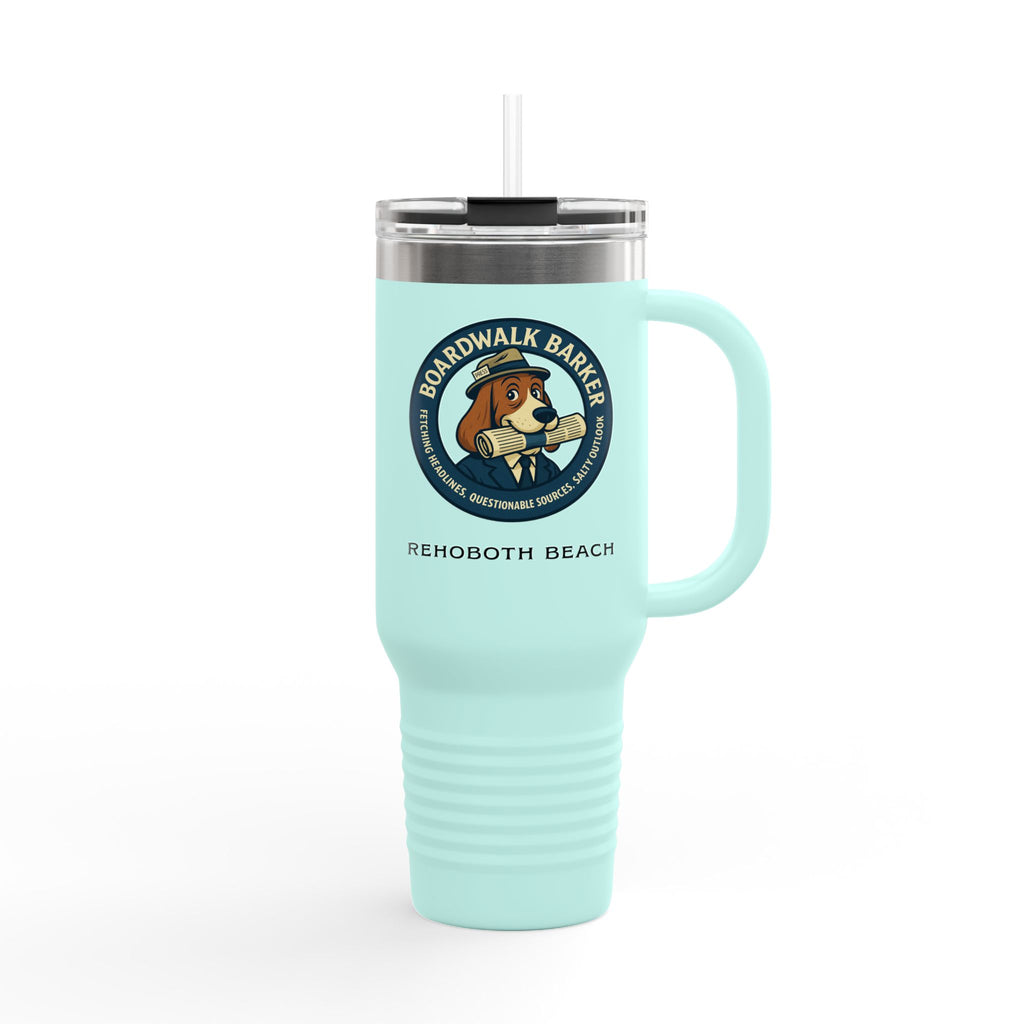 Boardwalk Barker Logo 40oz Travel Mug | Rehoboth Beach Insulated Tumbler