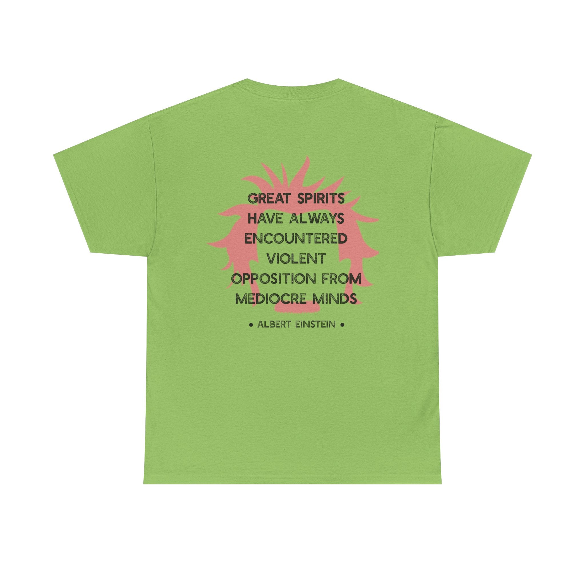 Albert Einstein quote tee | Great spirits have always encountered violent opposition