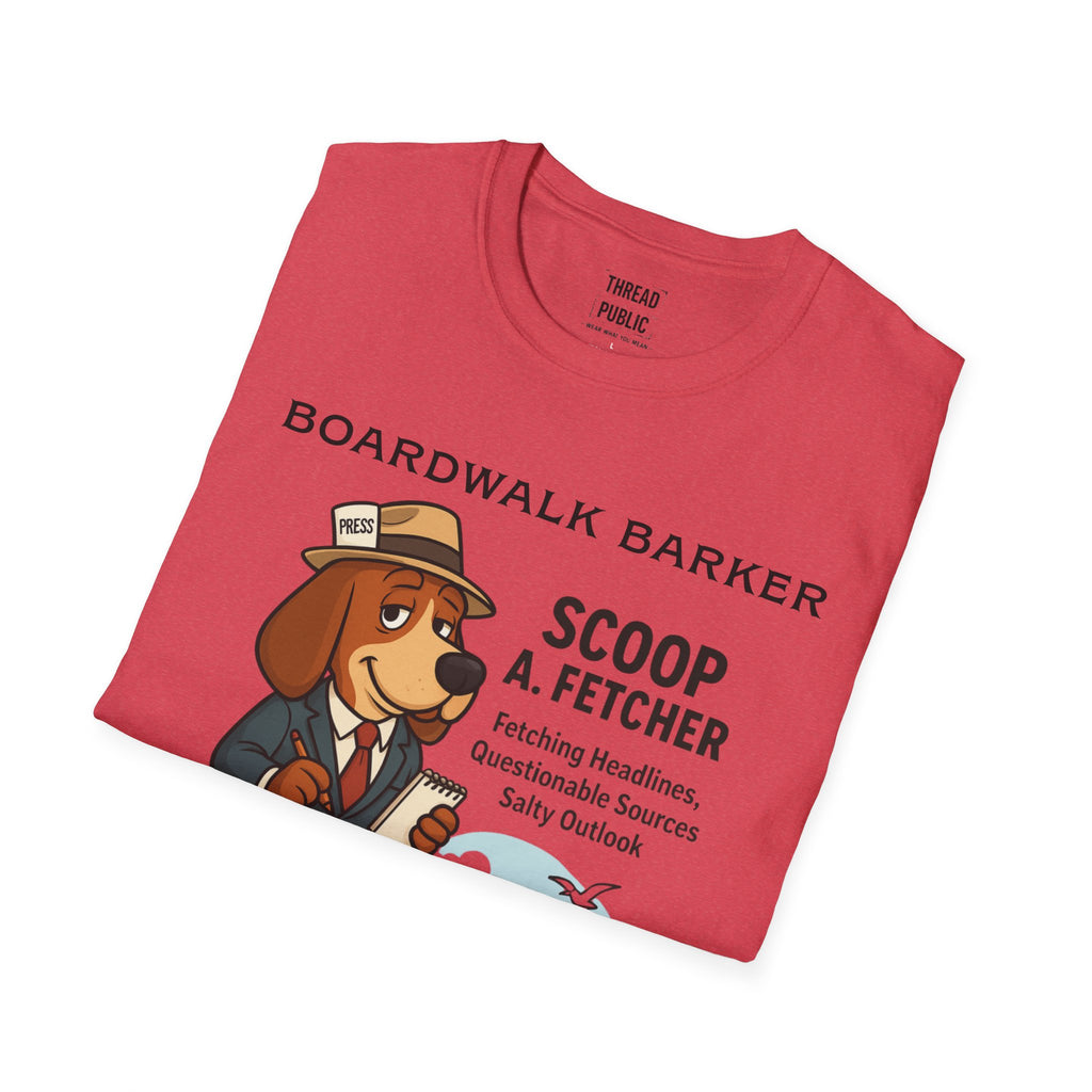 Boardwalk Barker “Scoop A. Fetcher” Tee – Rehoboth Beach Edition