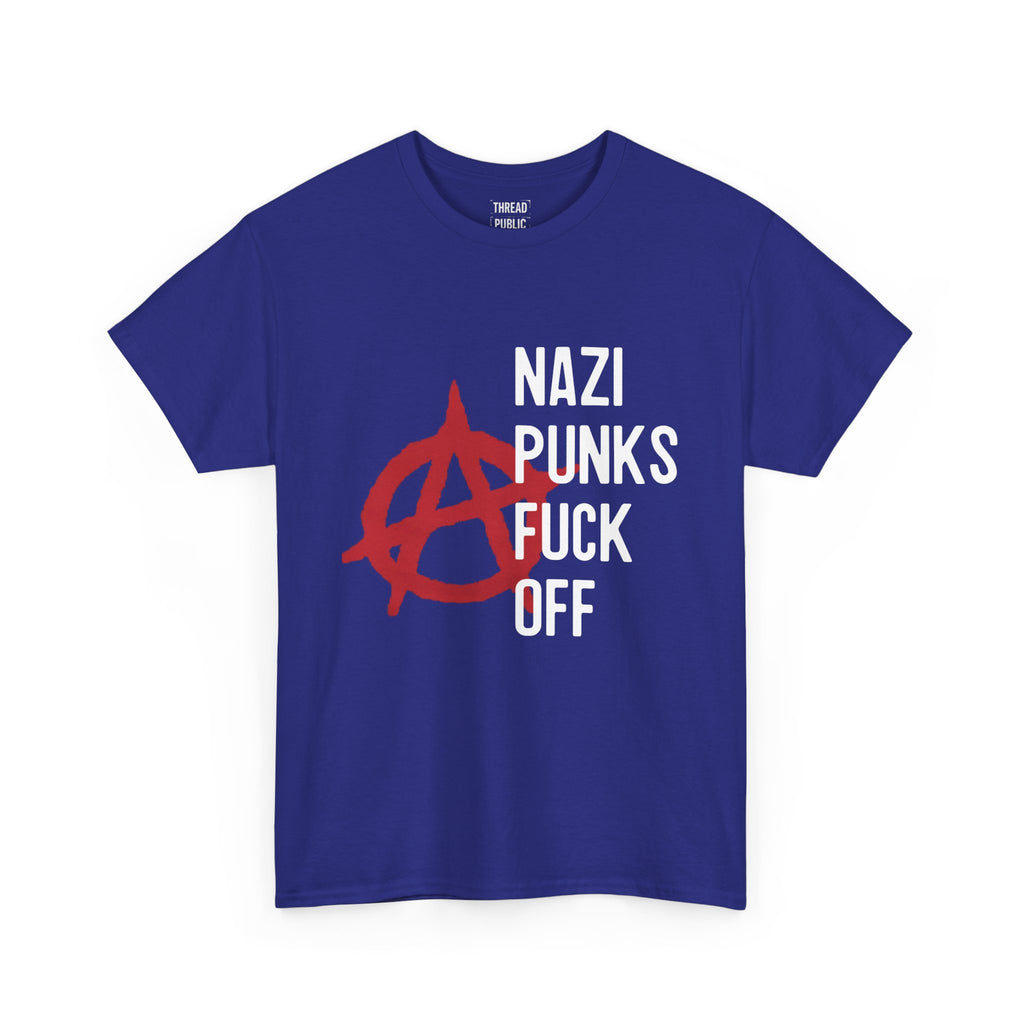 Anarchy Symbol with "Nazi Punks F*** Off" Tee | Punk Protest Shirt
