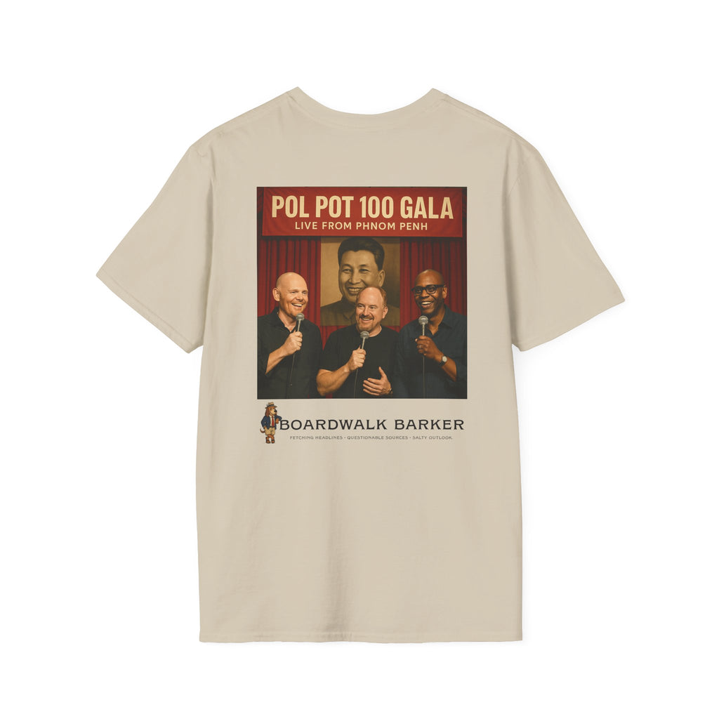 Boardwalk Barker “Holiday in Cambodia Comedy Gala” Tee