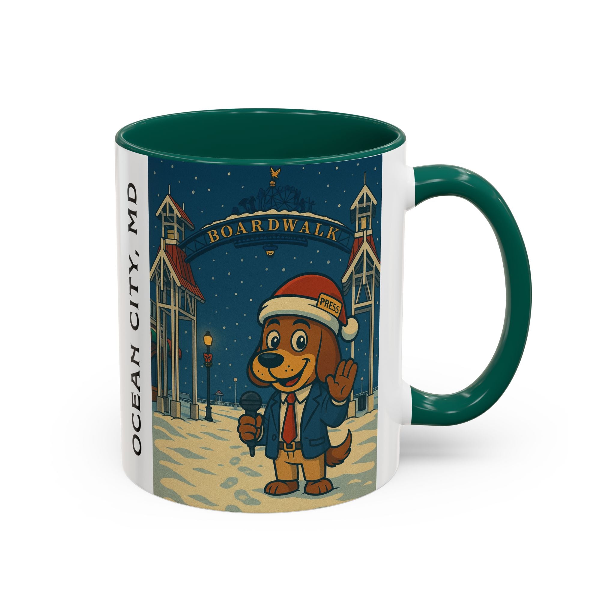 Ocean City – Scoop in Santa Hat Christmas Mug