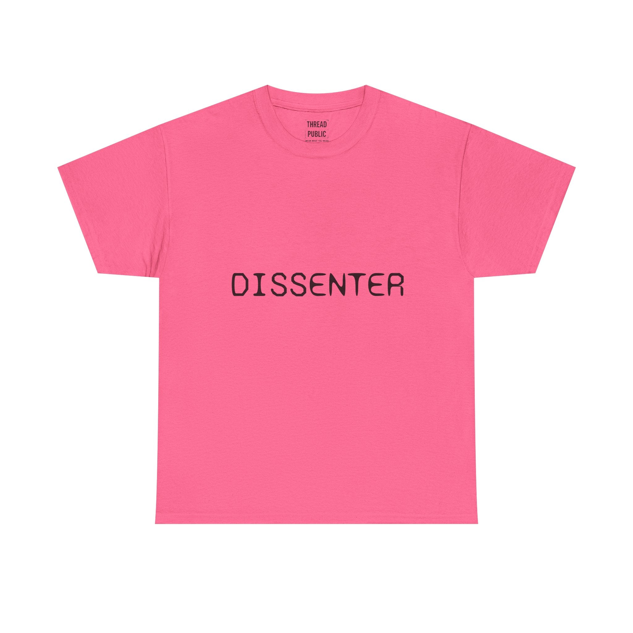 DISSENTER T-Shirt | Minimal Text Tee, Bold Statement Shirt