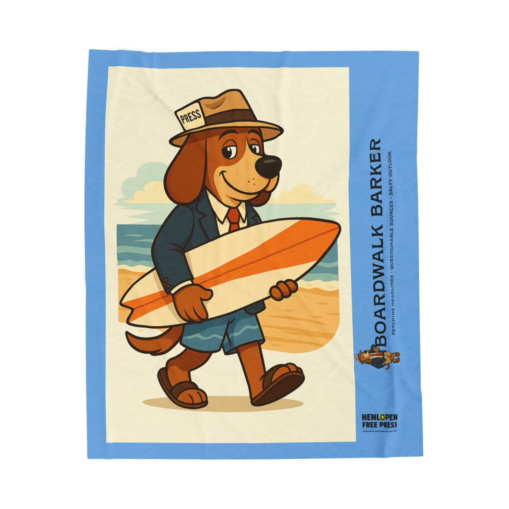 Boardwalk Barker Velveteen Plush Blanket – “Breaking Snooze” Edition
