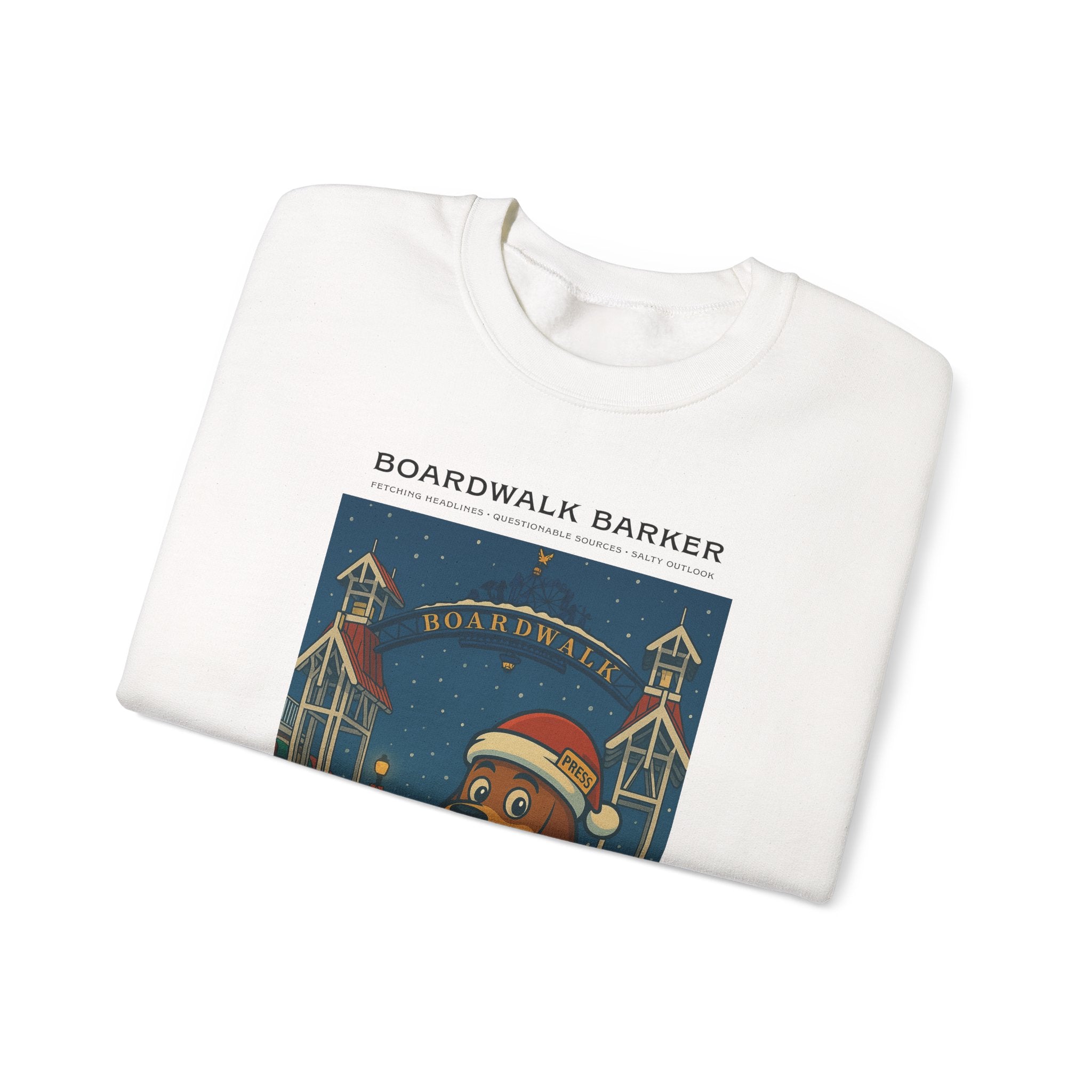 Boardwalk Barker Holiday Sweatshirt – Ocean City Edition