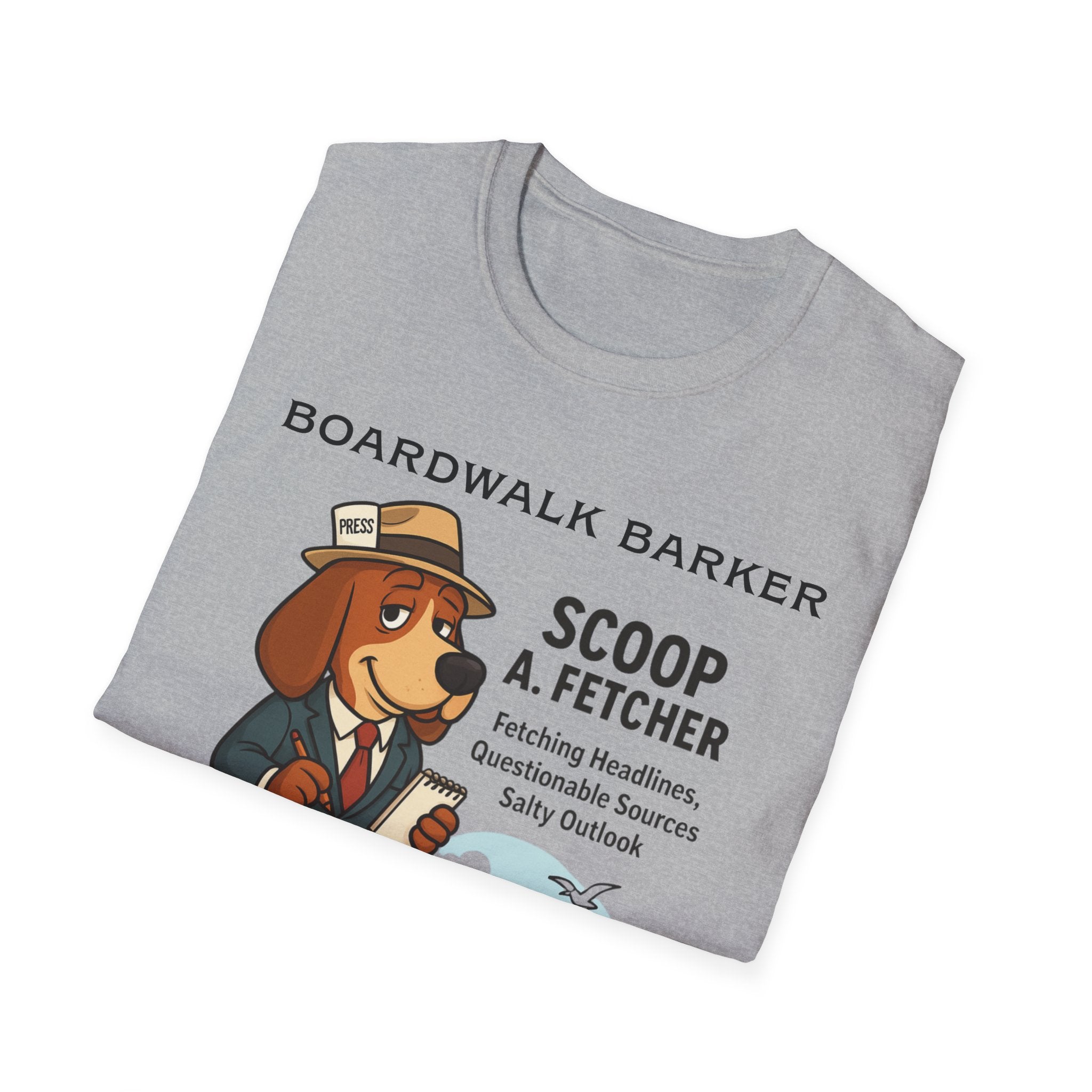 Boardwalk Barker “Scoop A. Fetcher” Tee – Rehoboth Beach Edition