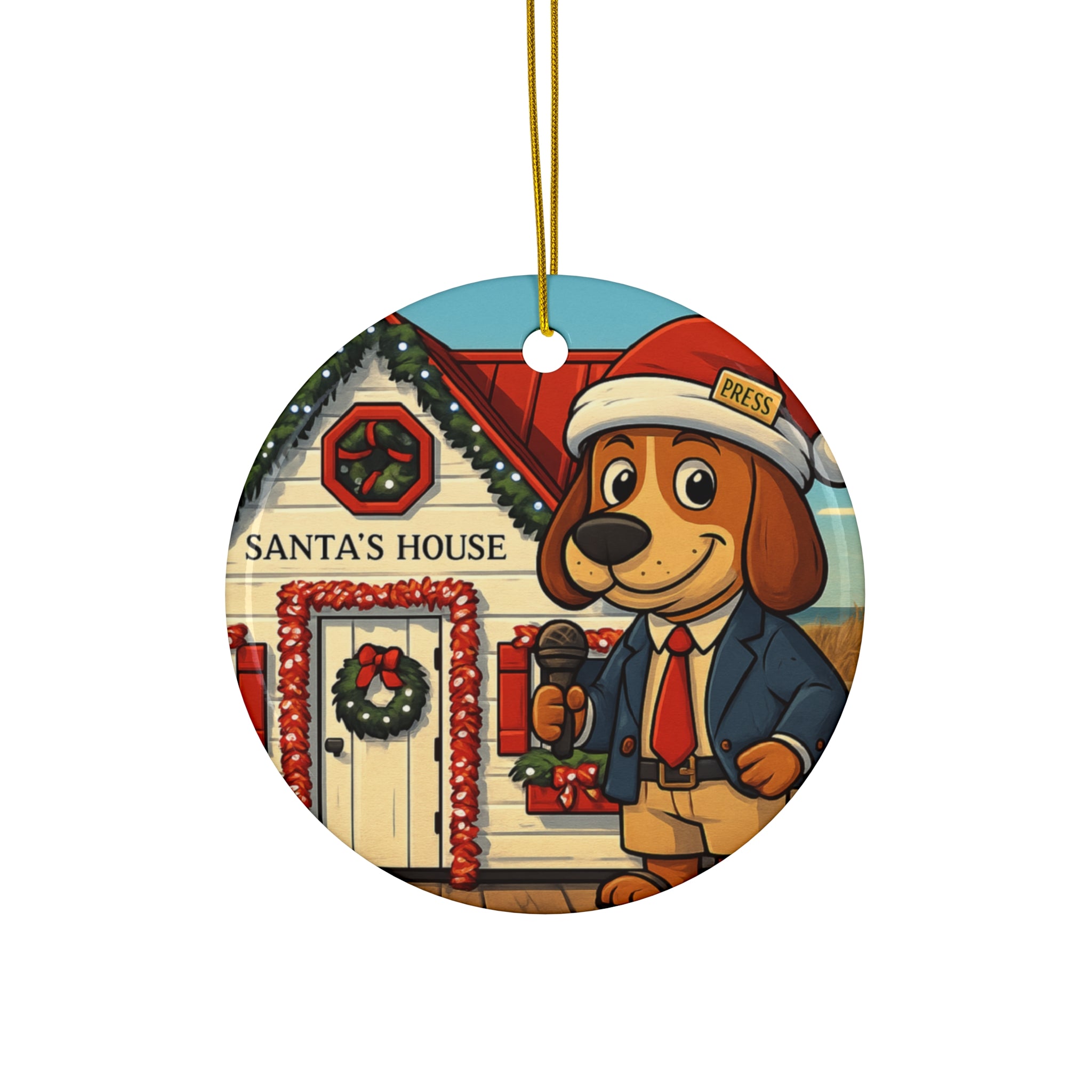 Boardwalk Barker “Santa’s House” Ornament – Rehoboth Beach