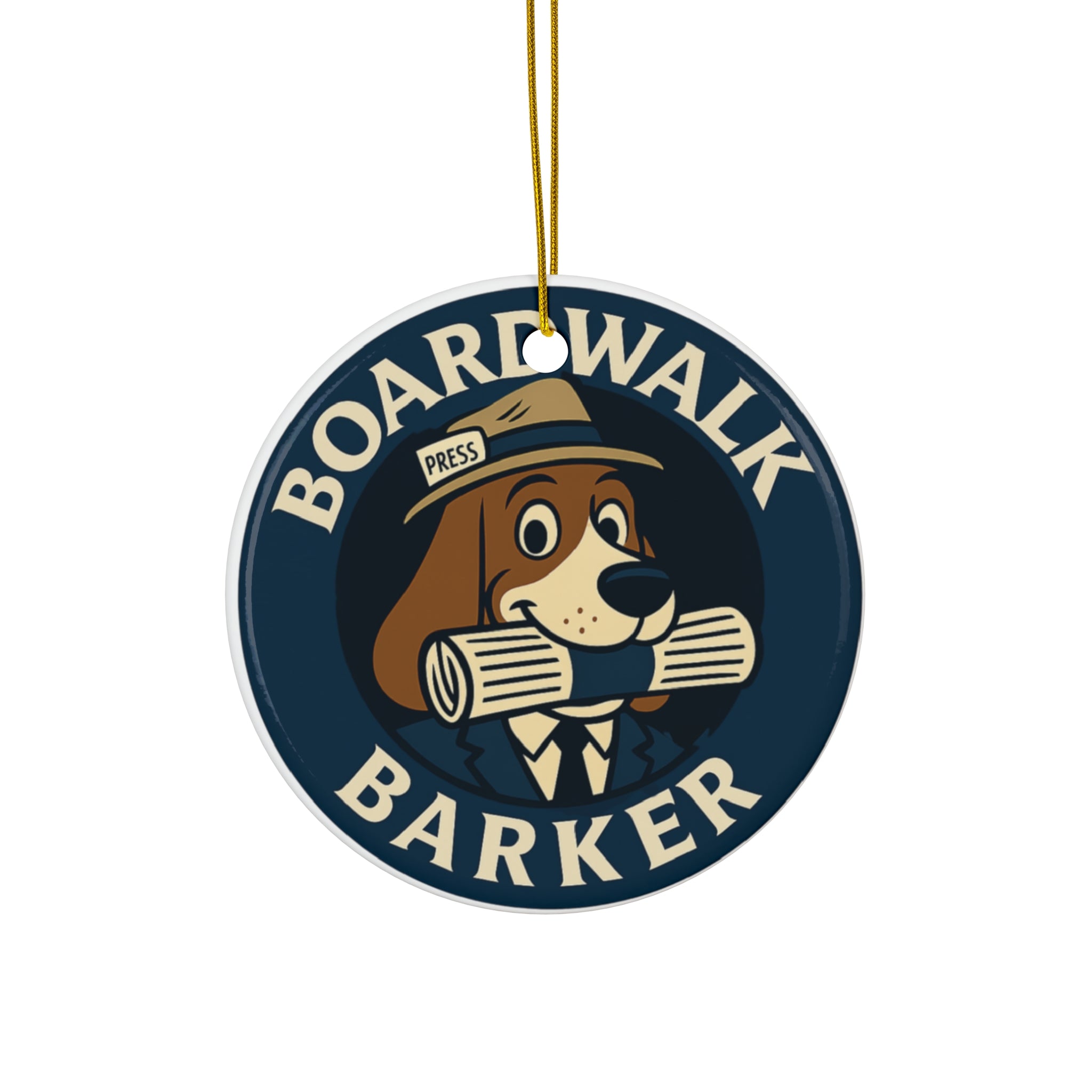 Boardwalk Barker Logo Ornament – Classic Round