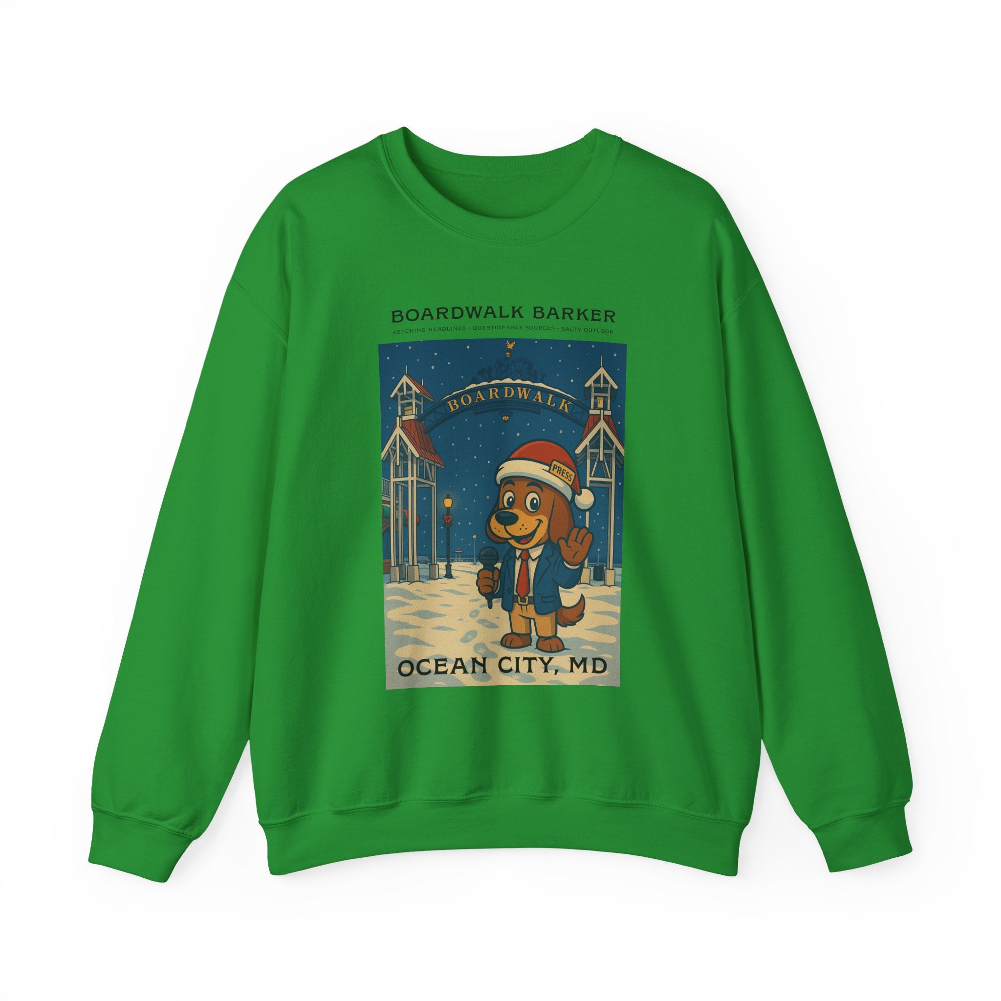 Boardwalk Barker Holiday Sweatshirt – Ocean City Edition
