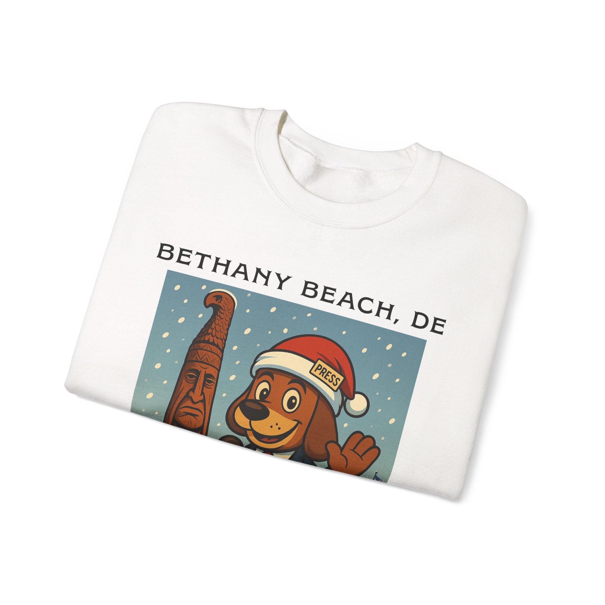 Boardwalk Barker Holiday Sweatshirt – Bethany Beach Edition