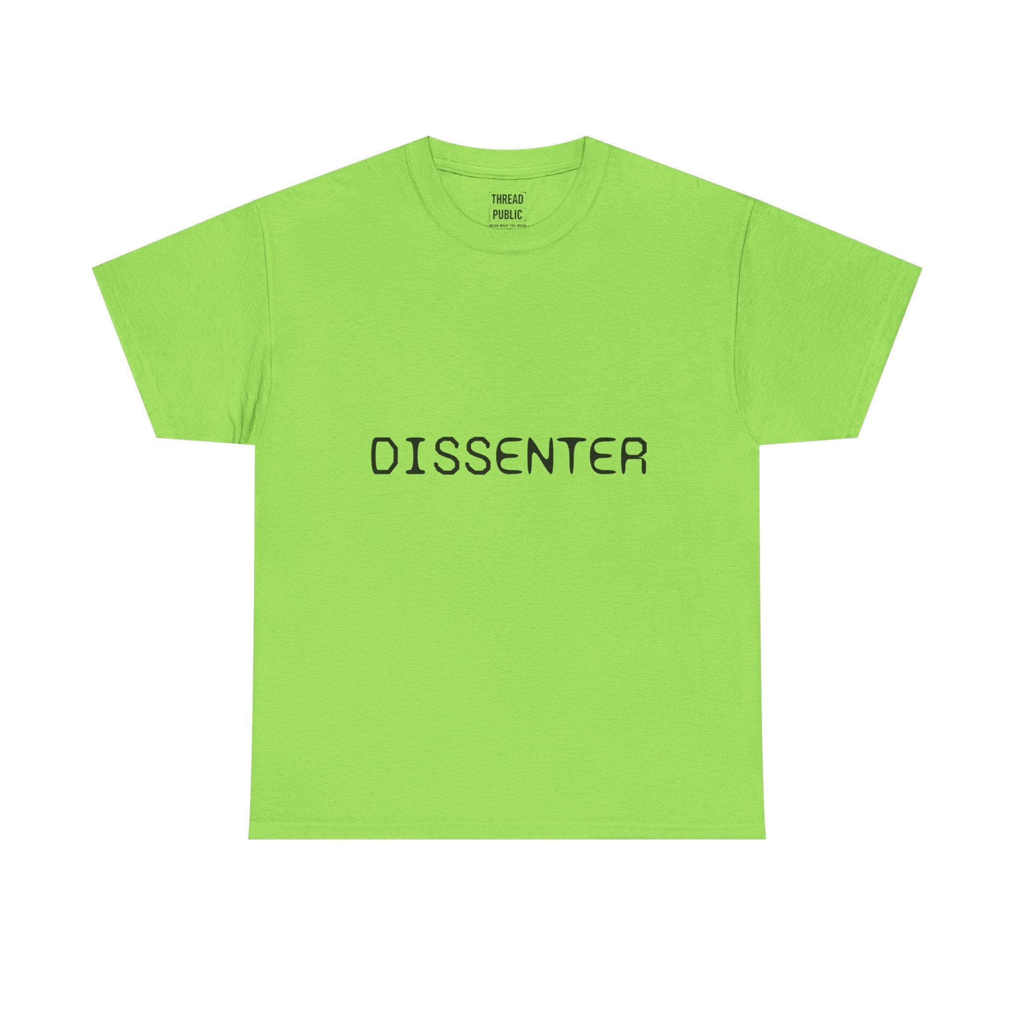 DISSENTER T-Shirt | Minimal Text Tee, Bold Statement Shirt