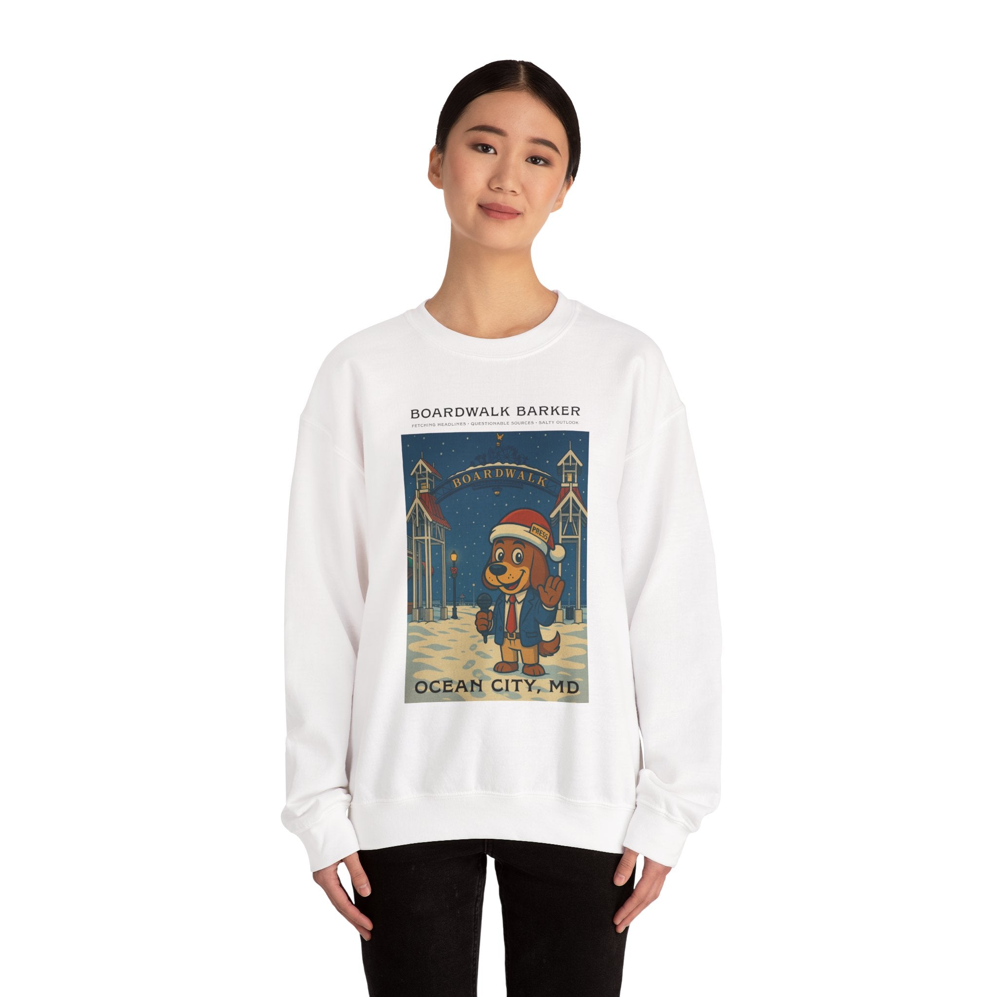 Boardwalk Barker Holiday Sweatshirt – Ocean City Edition