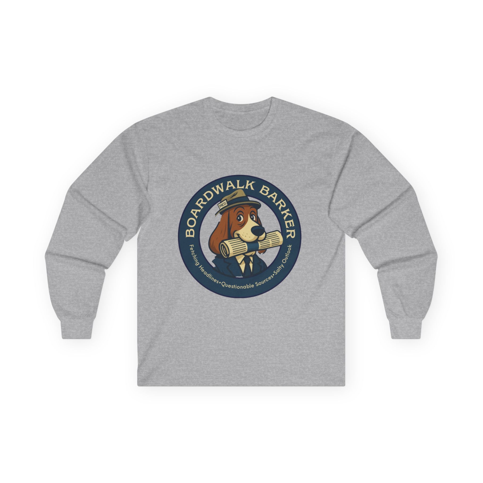 Boardwalk Barker Long Sleeve Logo Shirt – PRESS Back Print